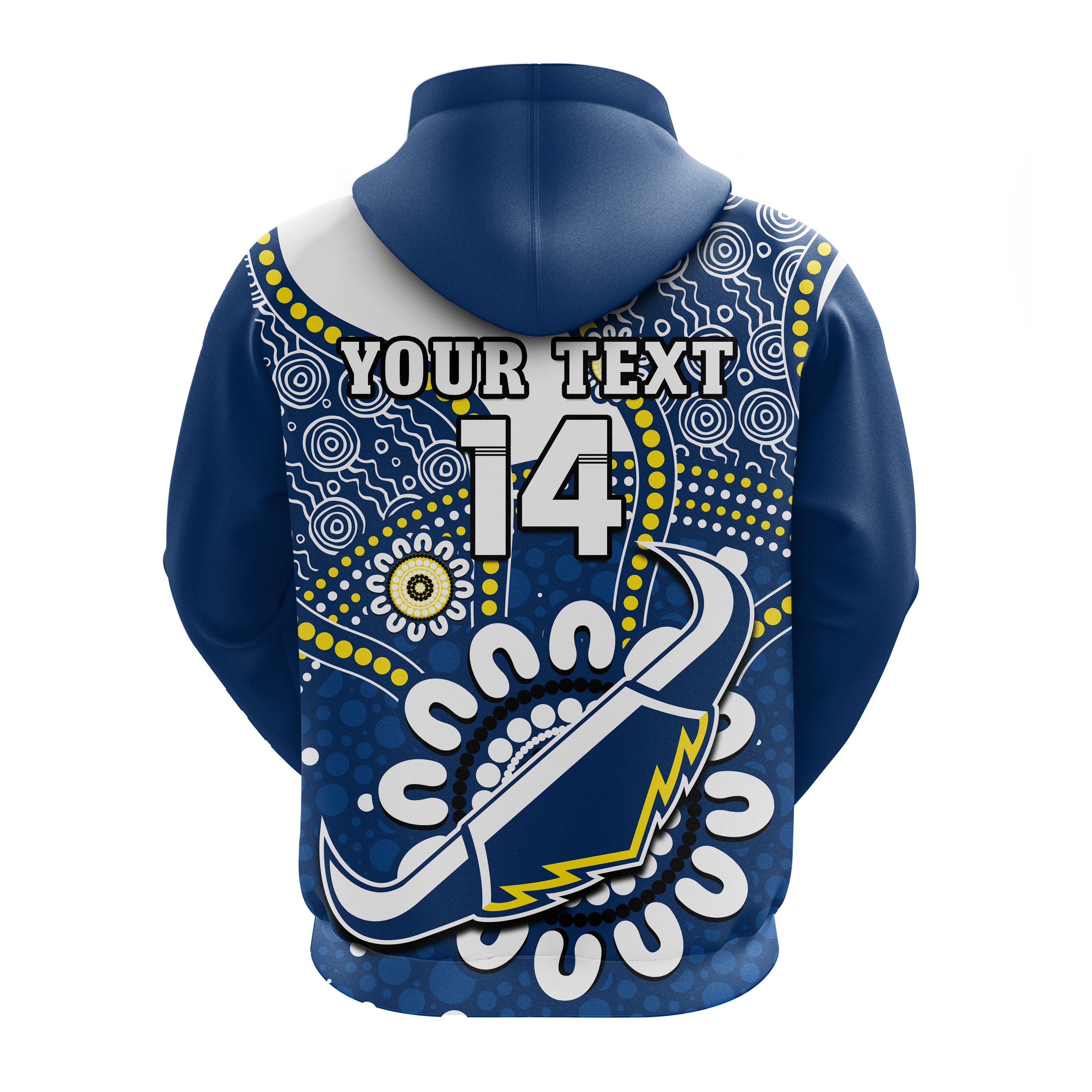 Cowboys Rugby Hoodie Indigenous Art - Vibe Hoodie Shop