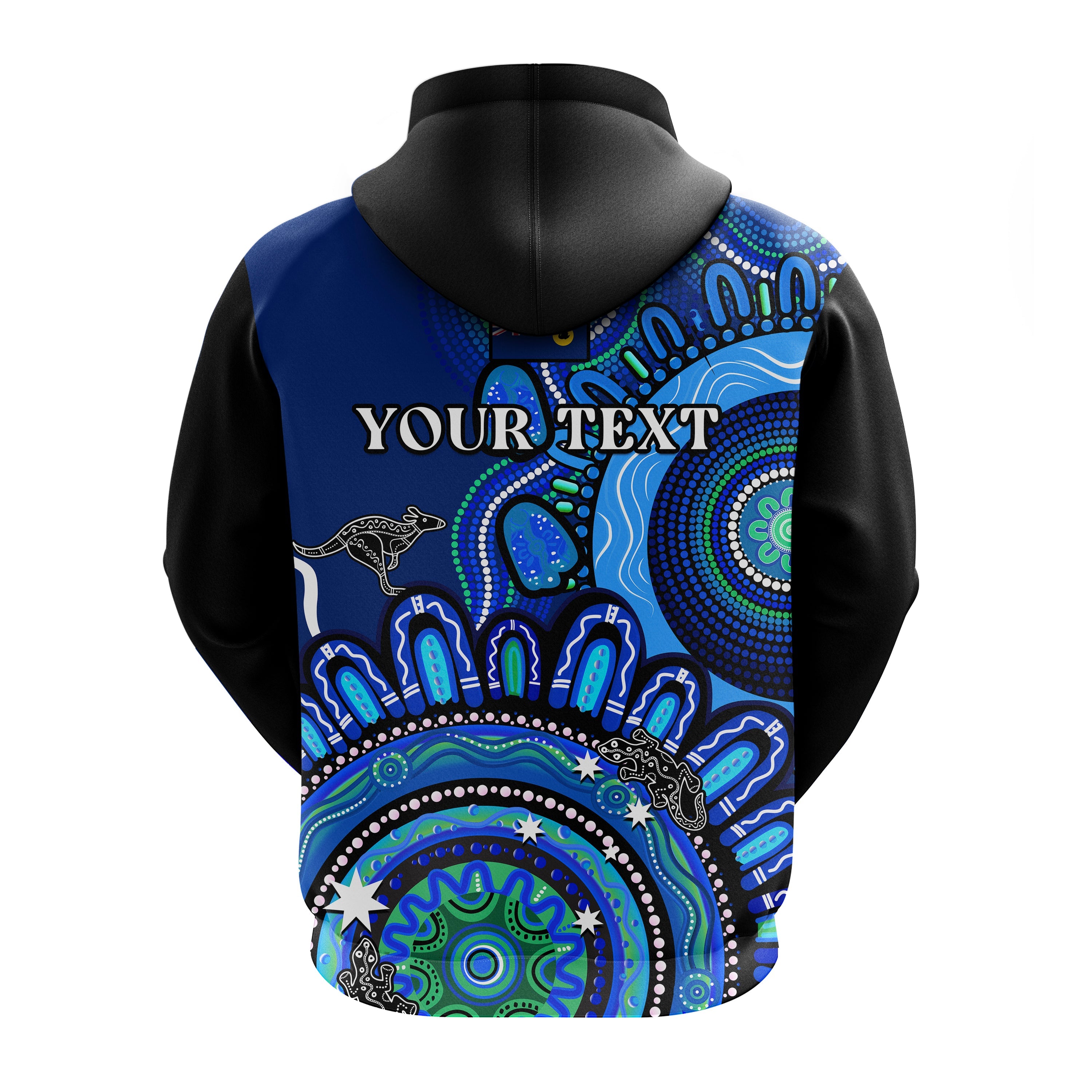 (Custom Personalised) Western Australia State Hoodie WA Aussie Indigenous Art - Vibe Hoodie Shop