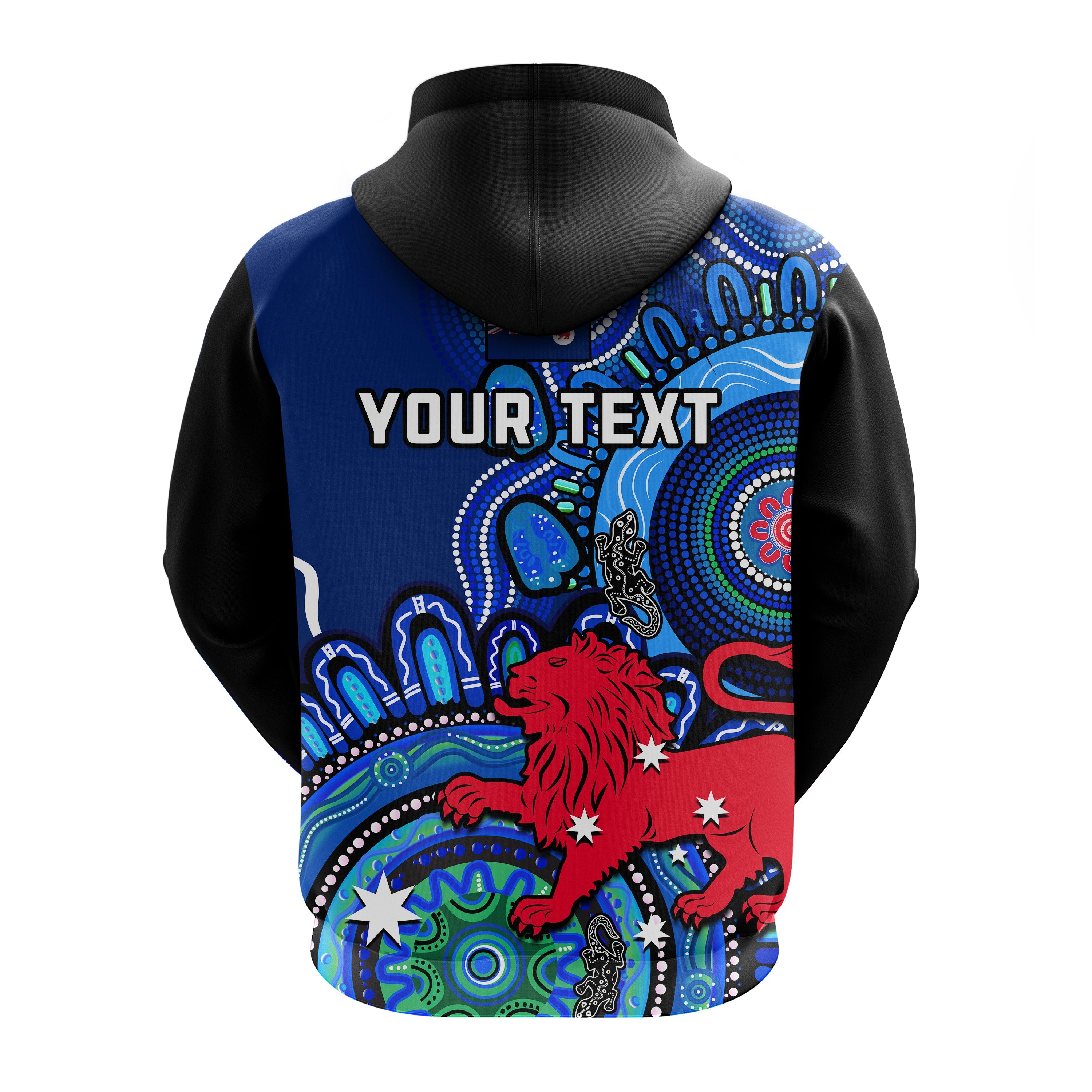 (Custom Personalised) Tasmania State Hoodie Australian Indigenous Art - Vibe Hoodie Shop