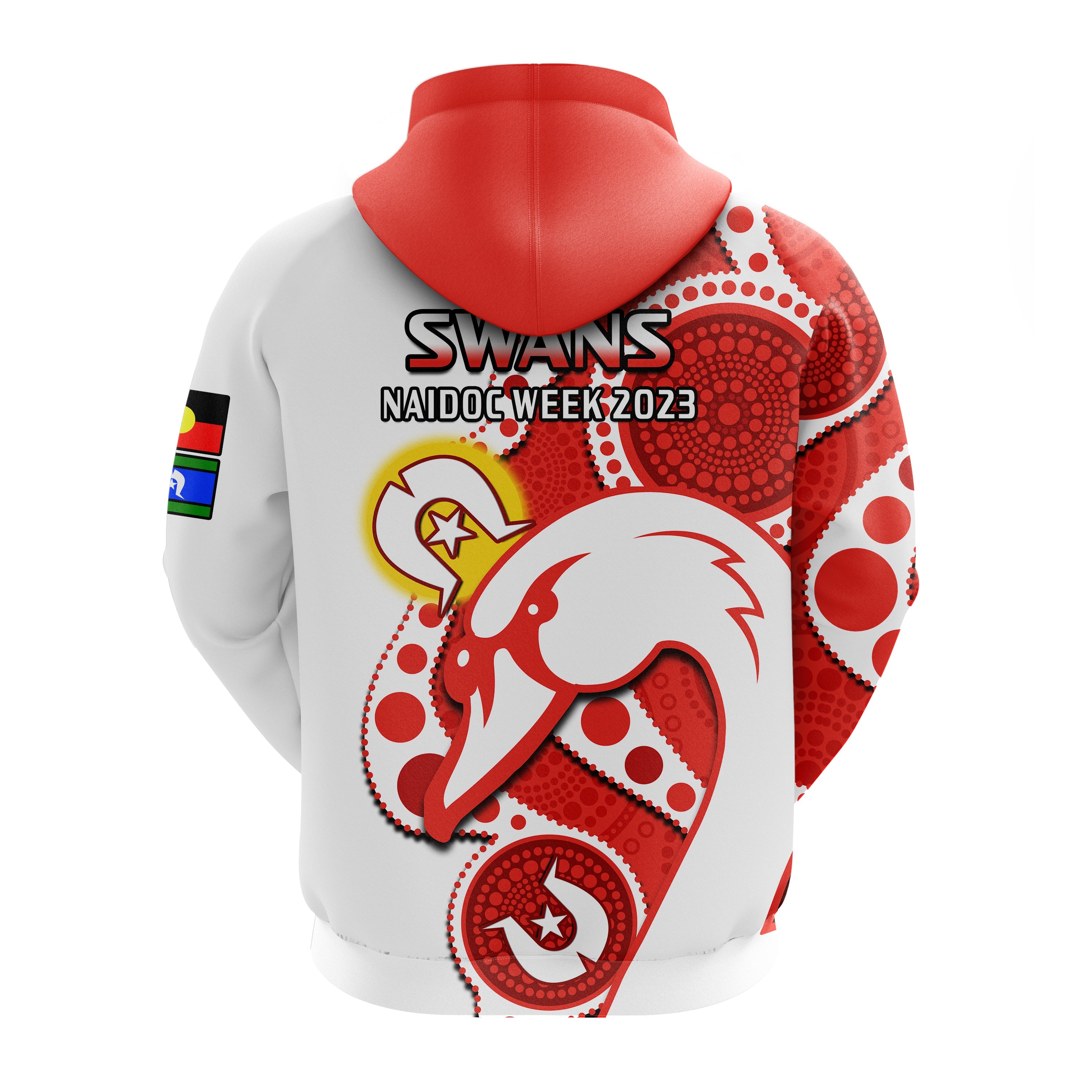 Swans Football NAIDOC 2023 Hoodie Sydney For Our Elders Indigenous Art - Vibe Hoodie Shop