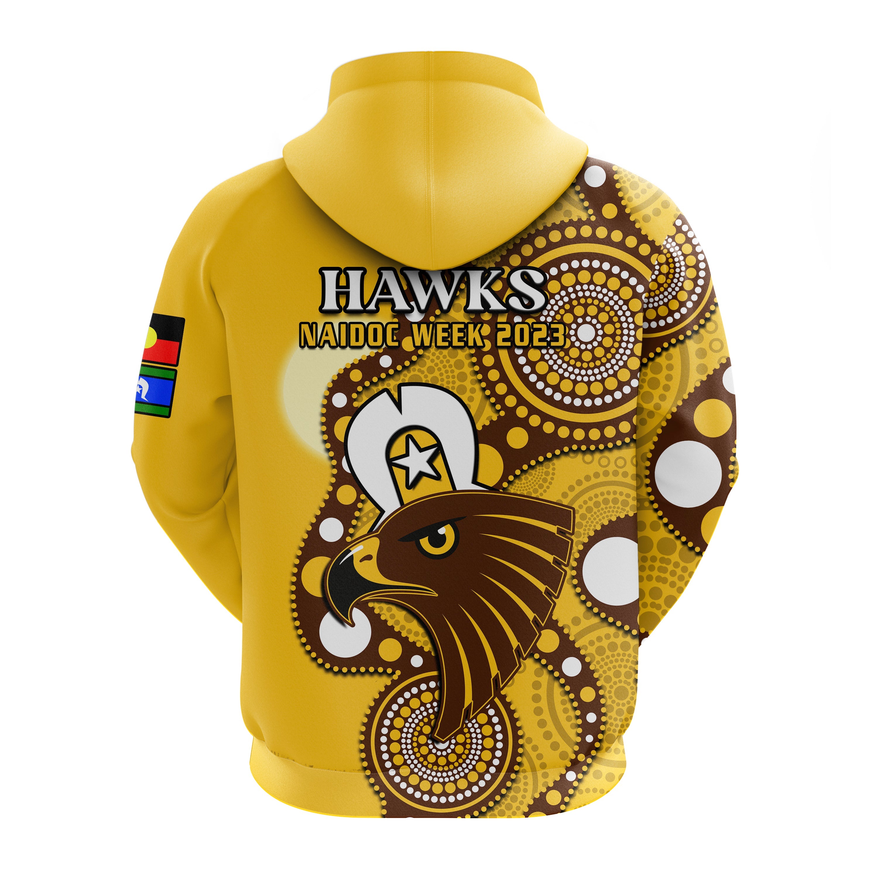 Hawthorn Football NAIDOC 2023 Hoodie Hawks For Our Elders Indigenous - Vibe Hoodie Shop