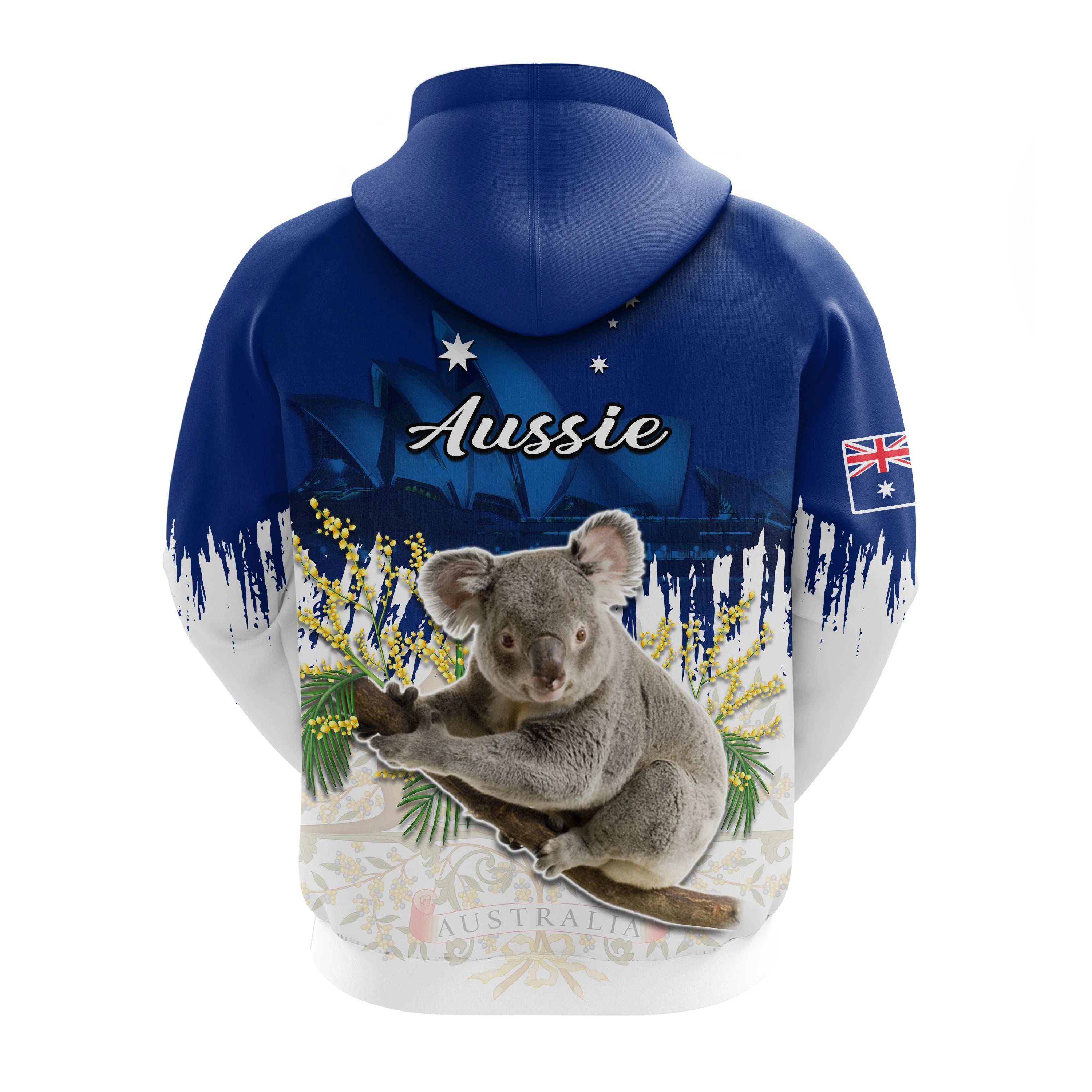 Australia Day Hoodie Koala Sydney Opera House Flag Color - Vibe Hoodie Shop