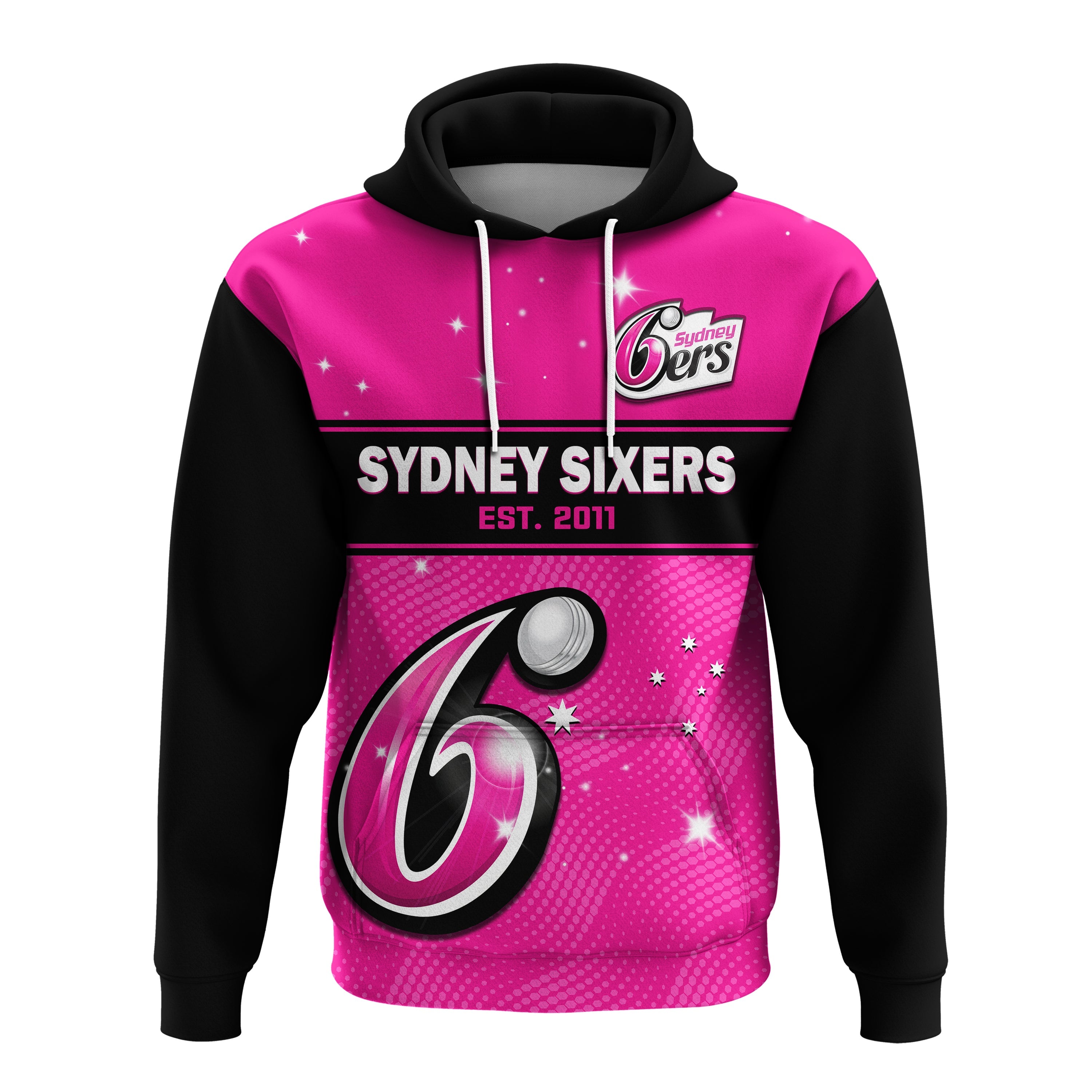 (Custom Text And Number) Sydney Sixers Hoodie Est 2011 Simple Style - Vibe Hoodie Shop