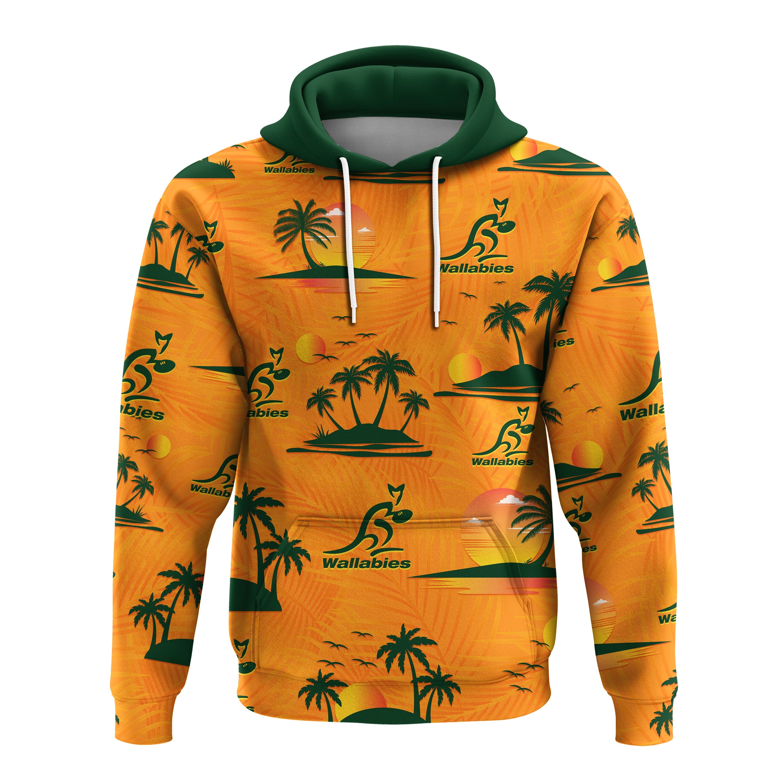 Wallabies Australian Rugby Hoodie Hawaii Style - Vibe Hoodie Shop