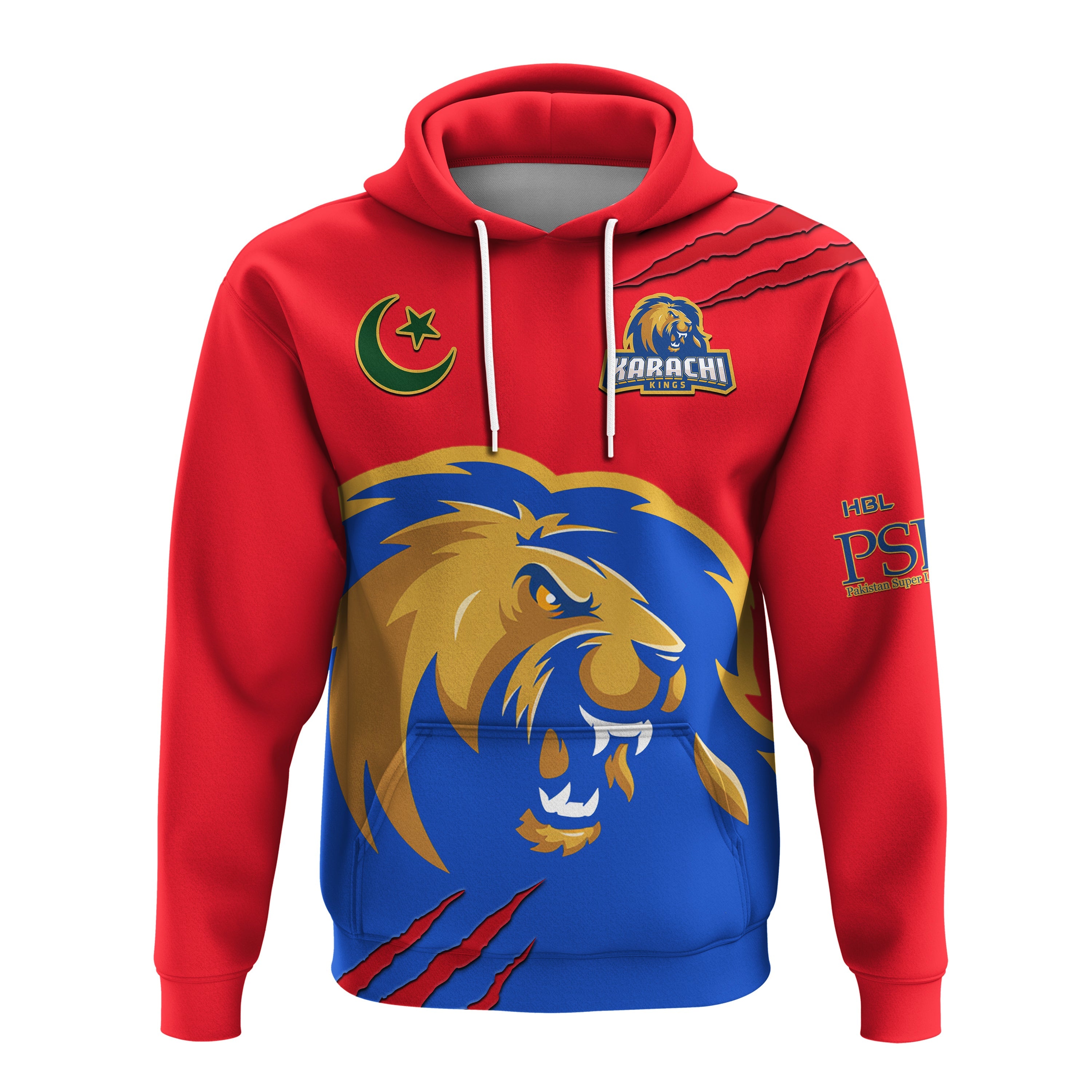(Custom Text And Number) Karachi Kings Cricket Hoodie HBL PSL 2023 Dynamic Style - Vibe Hoodie Shop