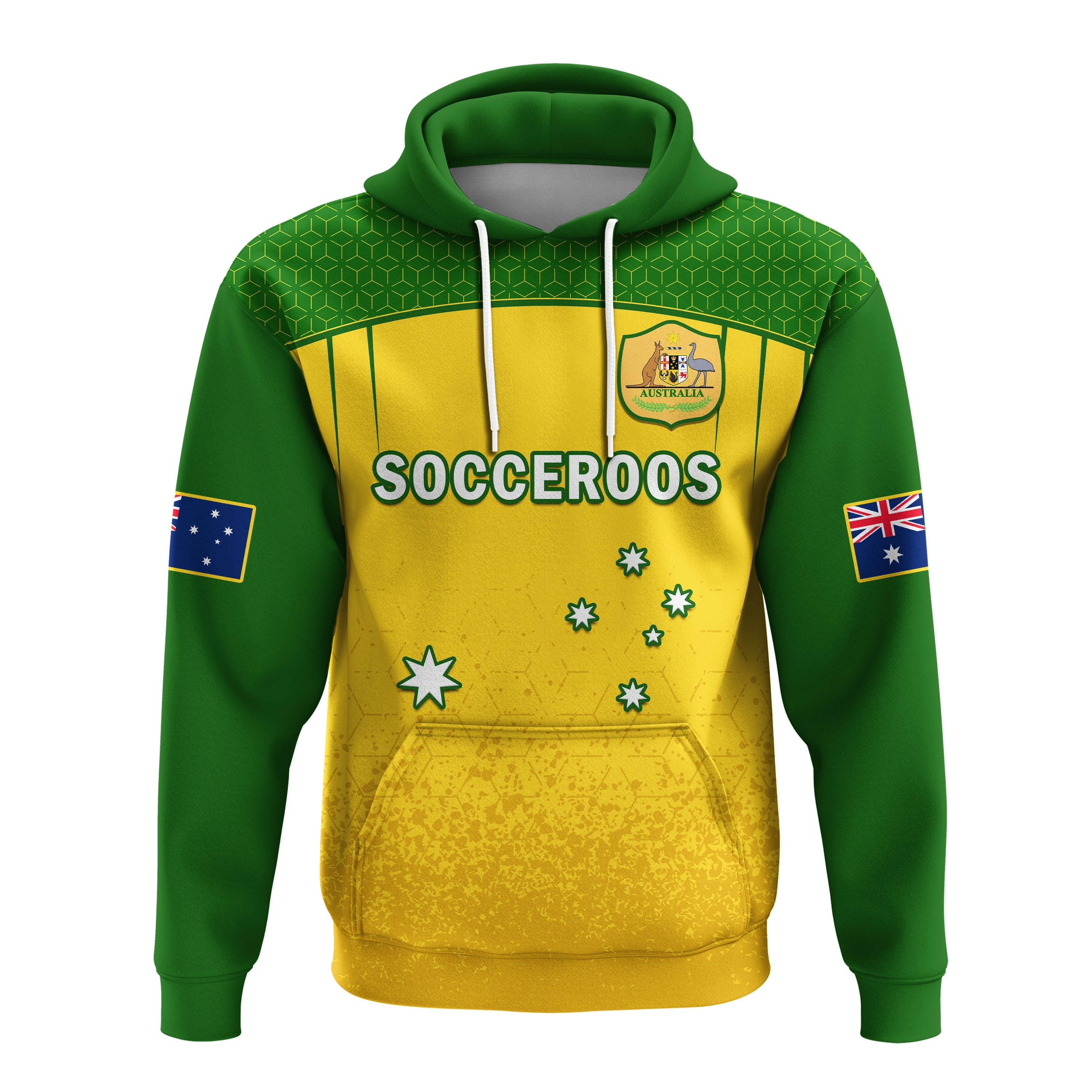 Australia Soccer Hoodie Socceroos Dots Kangaroo Simple Style - Vibe Hoodie Shop