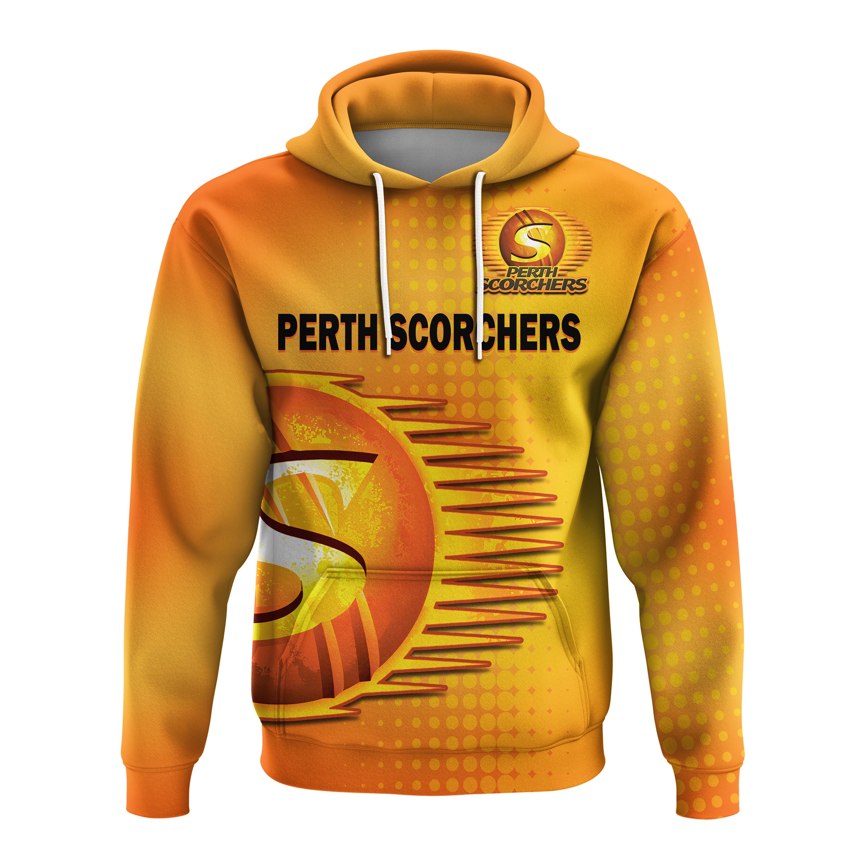 (Custom Text And Number) Perth Scorchers Cricket 2023 Hoodie Simple Style - Vibe Hoodie Shop
