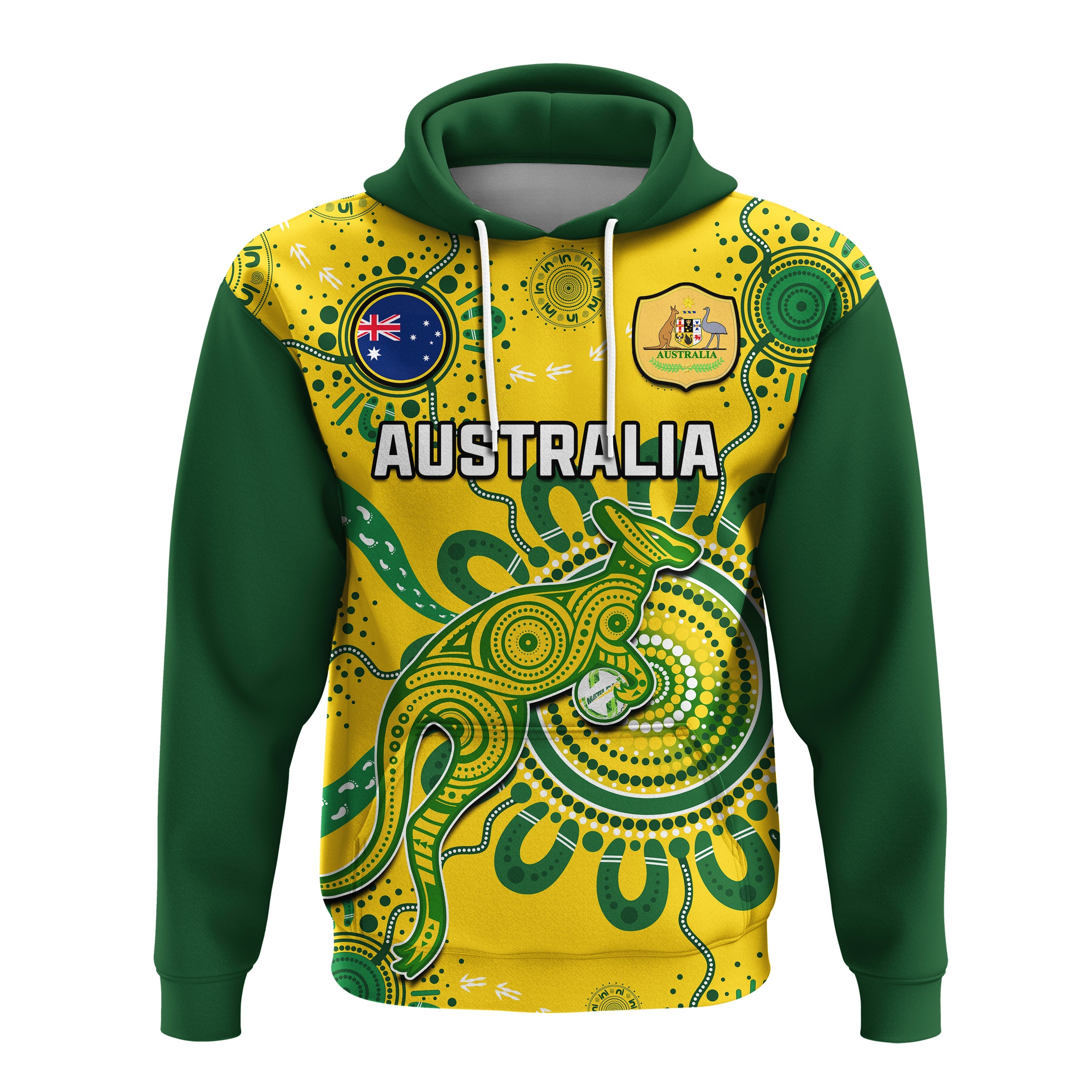 (Custom Text And Number) Australia Soccer Hoodie Kangaroos Matildas 2023 FIFA Womens World Cup - Vibe Hoodie Shop