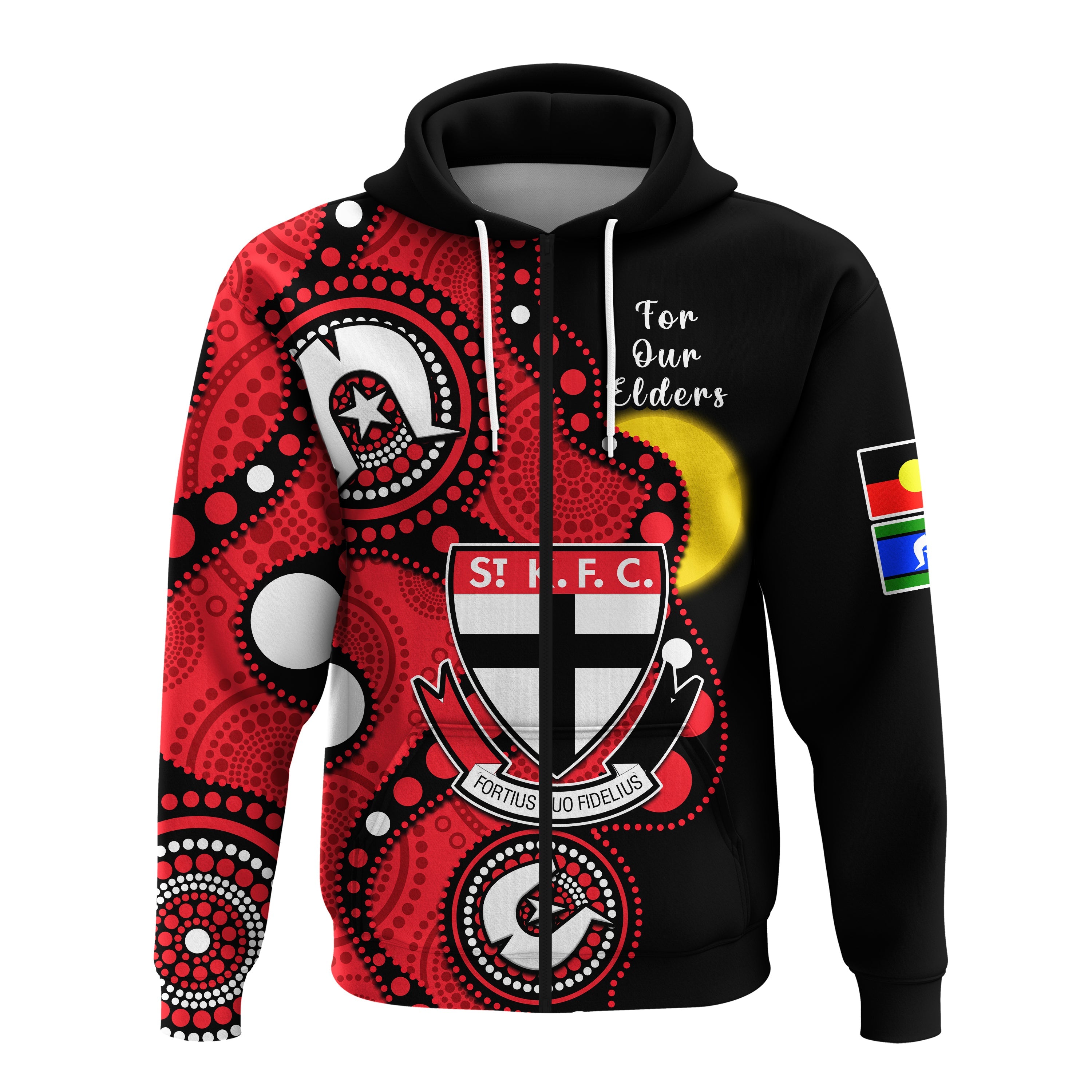 St Kilda Football NAIDOC 2023 Hoodie Saints Indigenous For Our Elders - Vibe Hoodie Shop