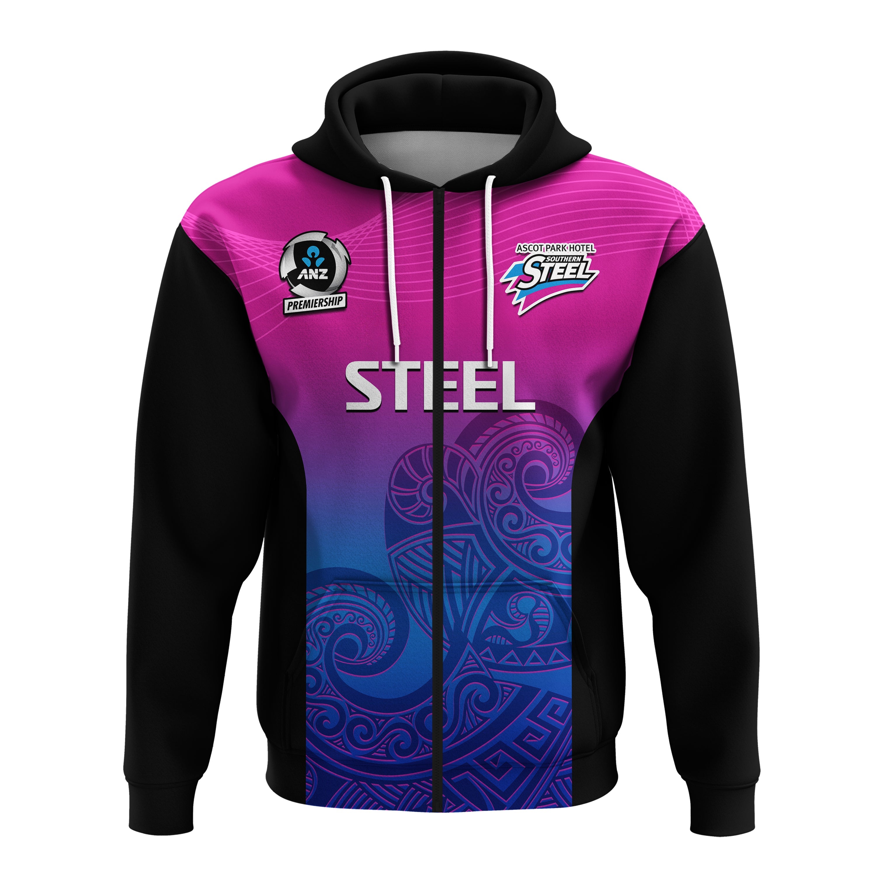 Aotearoa Netball Hoodie Southern Steel 2023 ANZ Premiership - Vibe Hoodie Shop