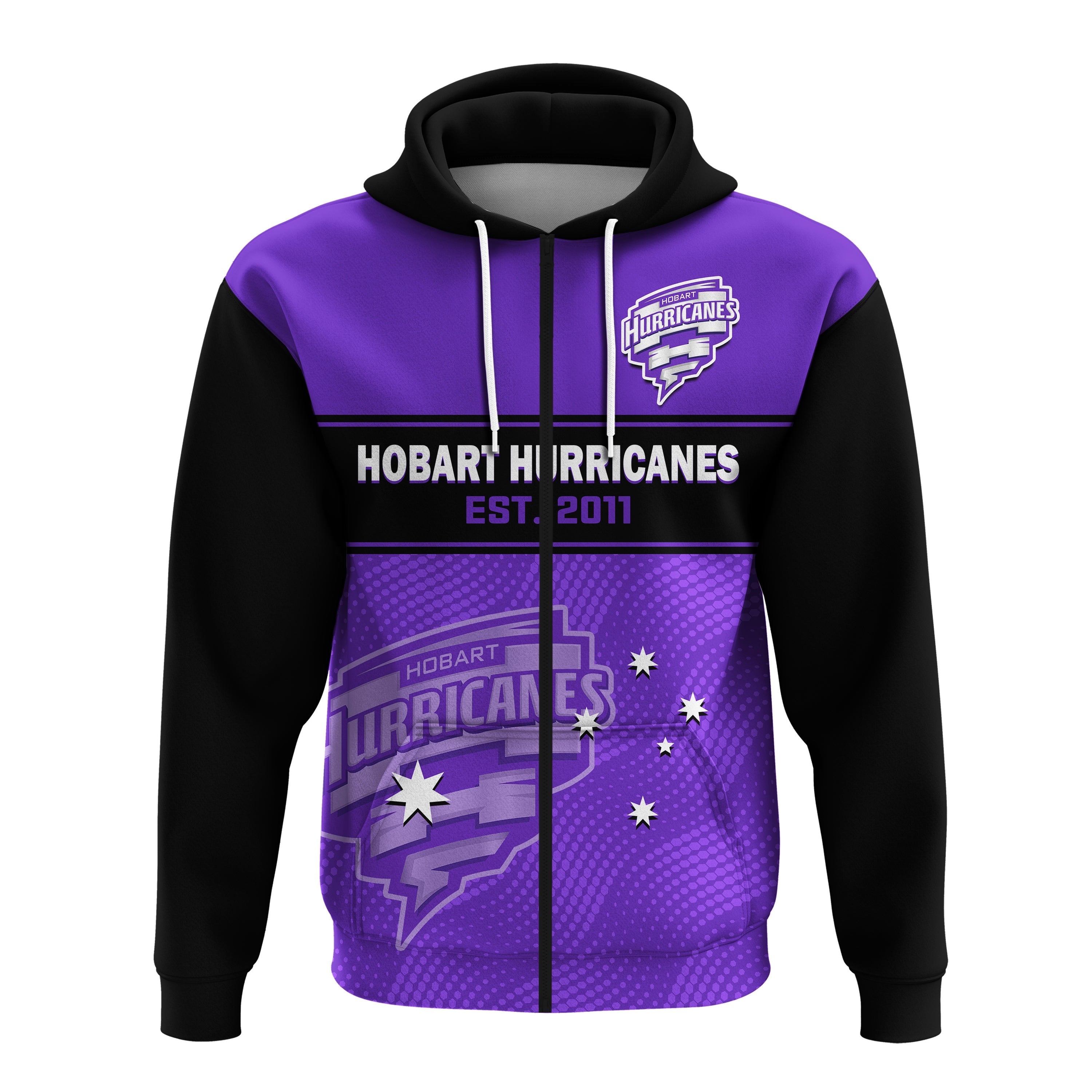 (Custom Text And Number) Hobart Hurricanes Cricket Hoodie Est 2011 Sporty - Vibe Hoodie Shop