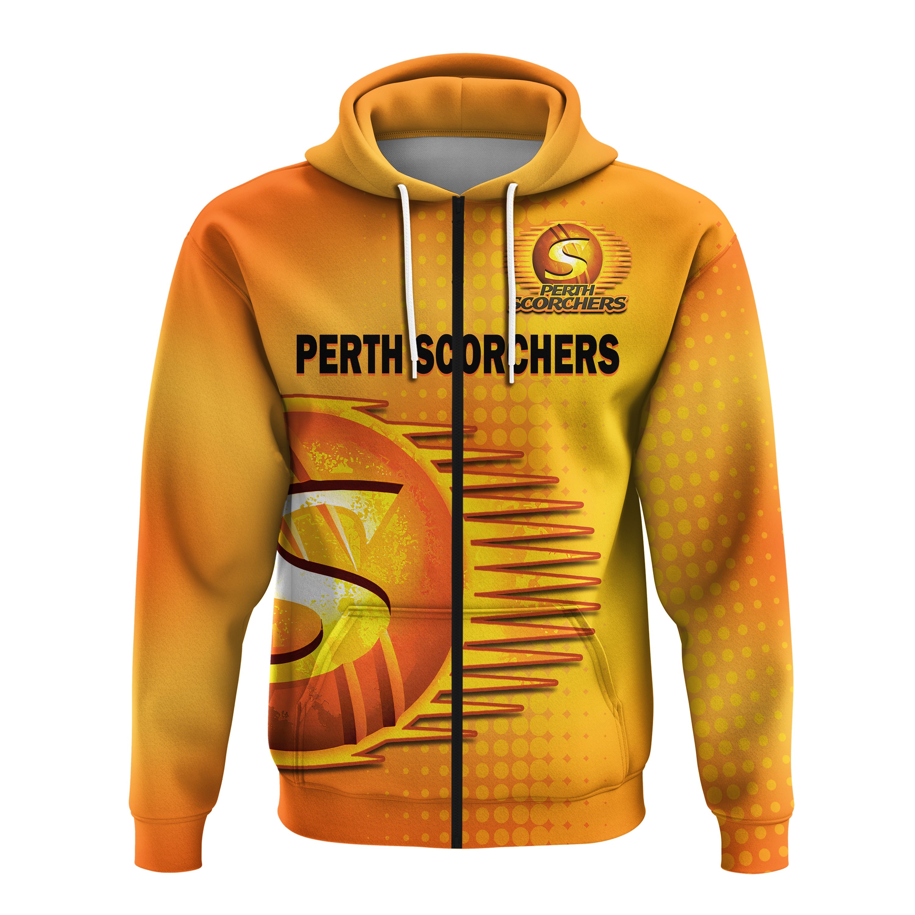 (Custom Text And Number) Perth Scorchers Cricket 2023 Hoodie Simple Style - Vibe Hoodie Shop