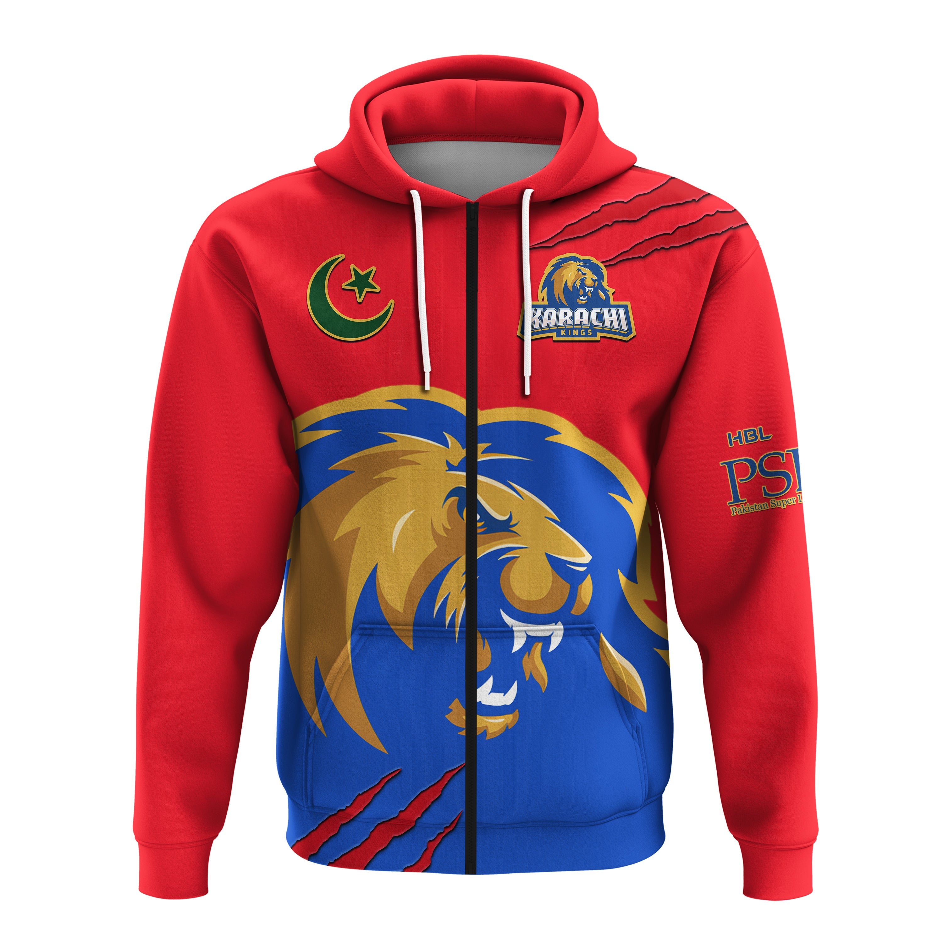 (Custom Text And Number) Karachi Kings Cricket Hoodie HBL PSL 2023 Dynamic Style - Vibe Hoodie Shop