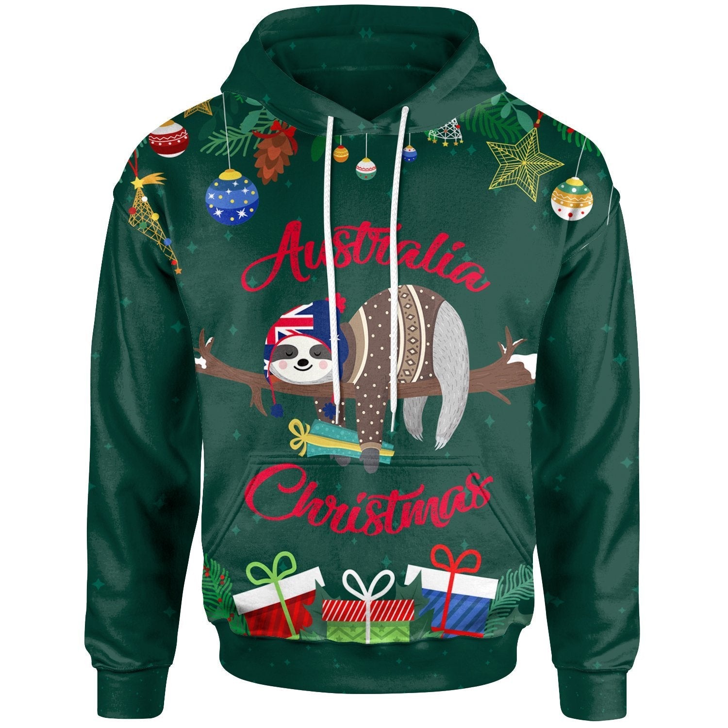 Australia Christmas Hoodie Green - Merry Christmas - Vibe Hoodie Shop