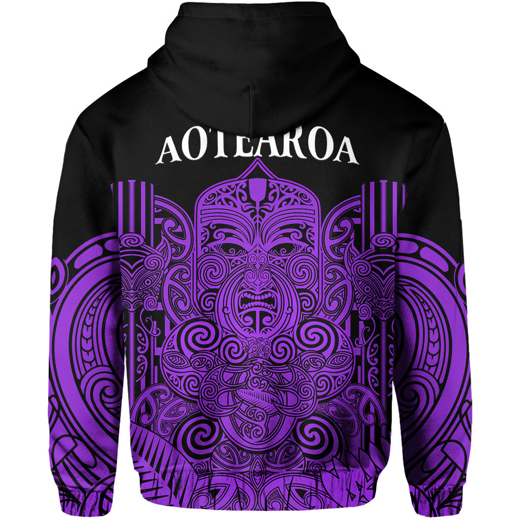 New Zealand Tiki Rugby Hoodie NZ Maori Koru Pattern Ver.04 - Vibe Hoodie Shop