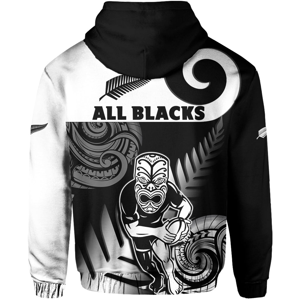 New Zealand Silver Fern Rugby Hoodie All Black Maori Koru - Vibe Hoodie Shop
