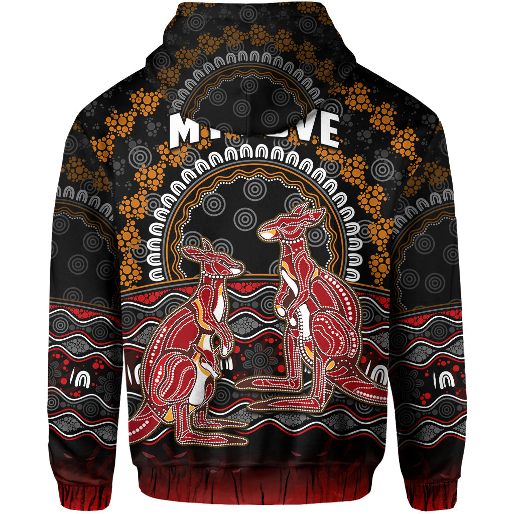 (Custom Personalised) Australia Valentine Hoodie Aboriginal Couple Kangaroos MY LOVE LT13 - Vibe Hoodie Shop