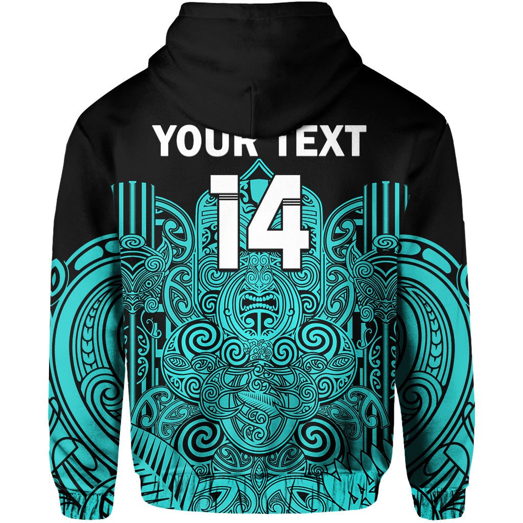 (Custom Text And Number) New Zealand Tiki Rugby Hoodie NZ Maori Koru Pattern Ver.02 - Vibe Hoodie Shop