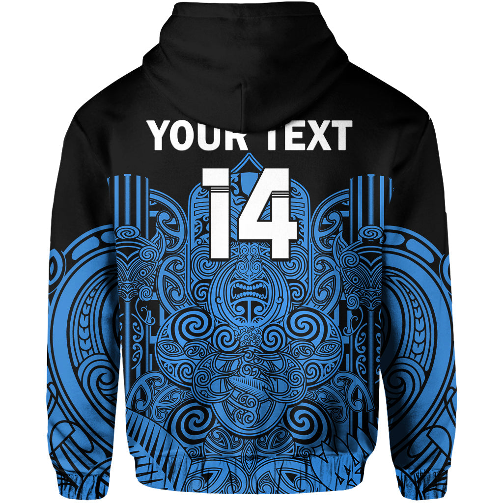 (Custom Text And Number) New Zealand Tiki Rugby Hoodie NZ Maori Koru Pattern Ver.05 - Vibe Hoodie Shop