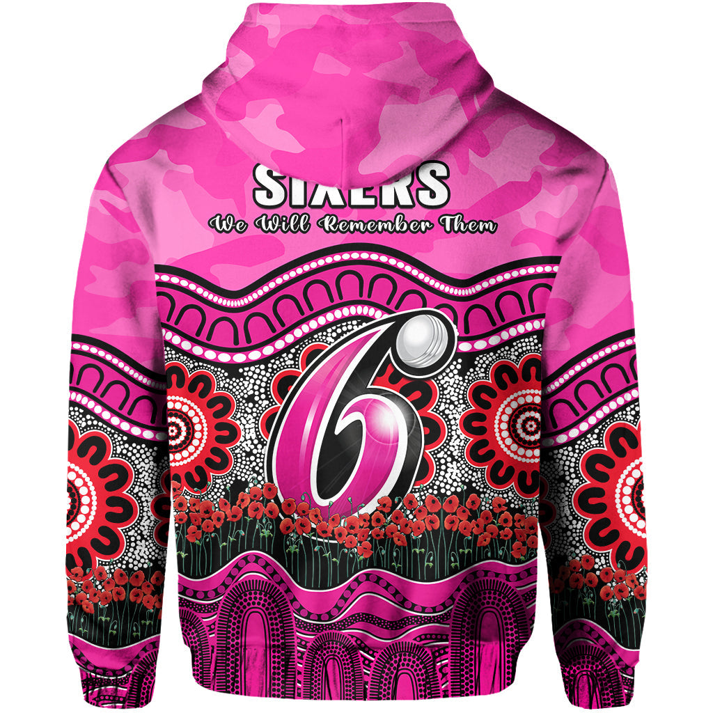 Sixers Cricket ANZAC Hoodie Sydney Poppy Aboriginal Camouflage - Vibe Hoodie Shop