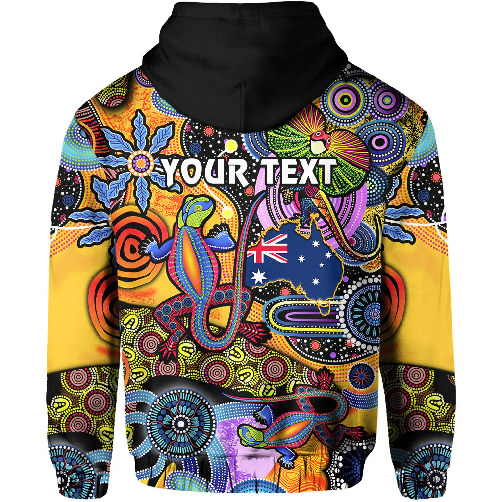 (Custom Personalised) Australia Hoodie Indigenous Animal Artsy - Vibe Hoodie Shop