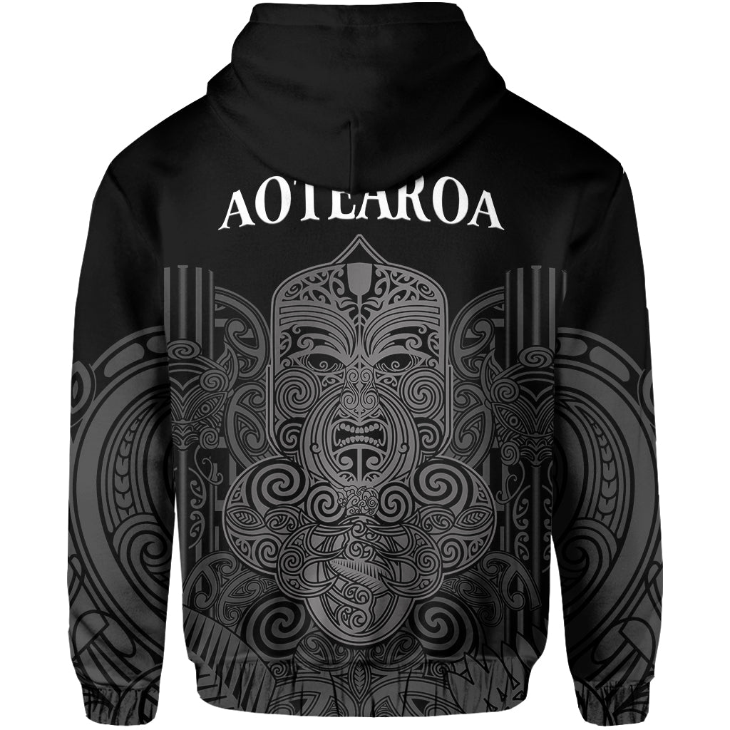 New Zealand Tiki Rugby Hoodie NZ Maori Koru Pattern Ver.01 - Vibe Hoodie Shop