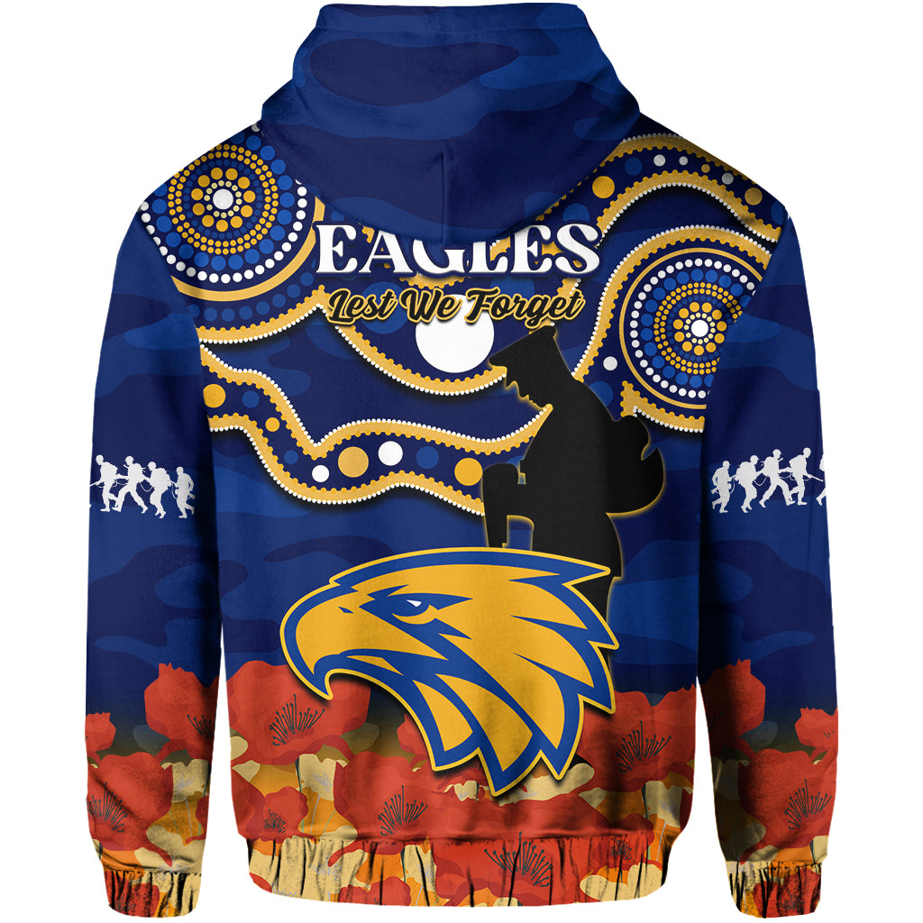 Eagles Football ANZAC 2023 Hoodie West Coast Indigenous Mix Poppy Camouflage - Vibe Hoodie Shop