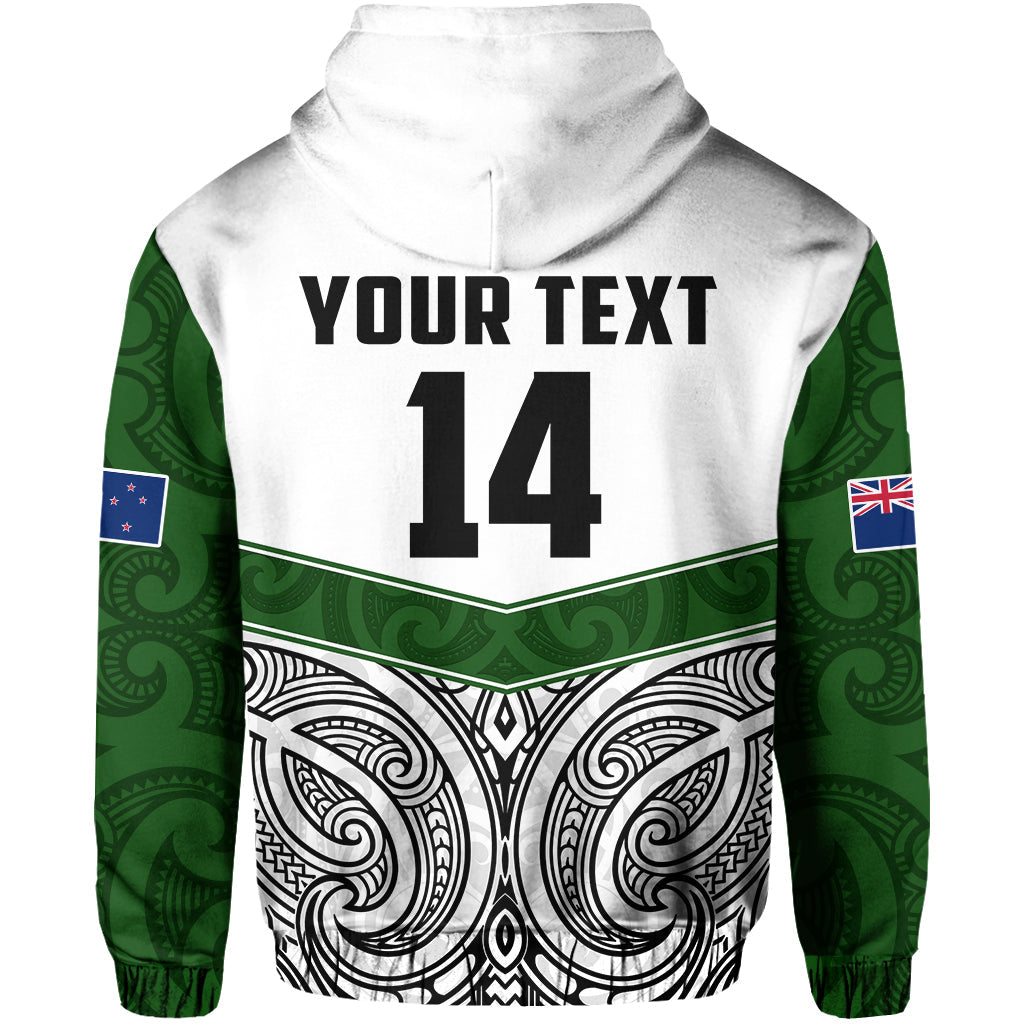 (Custom Text And Number) New Zealand Silver Fern Rugby Hoodie Maori Pacific - Vibe Hoodie Shop