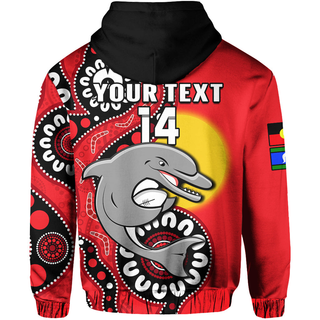 (Custom Text And Number) Dolphins Rugby NAIDOC 2023 Hoodie For Our Elders Aboriginal - Vibe Hoodie Shop