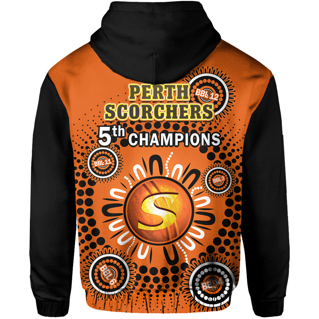 Perth Scorchers Cricket Hoodie Indigenous 5th Champions BBL Proud - Vibe Hoodie Shop