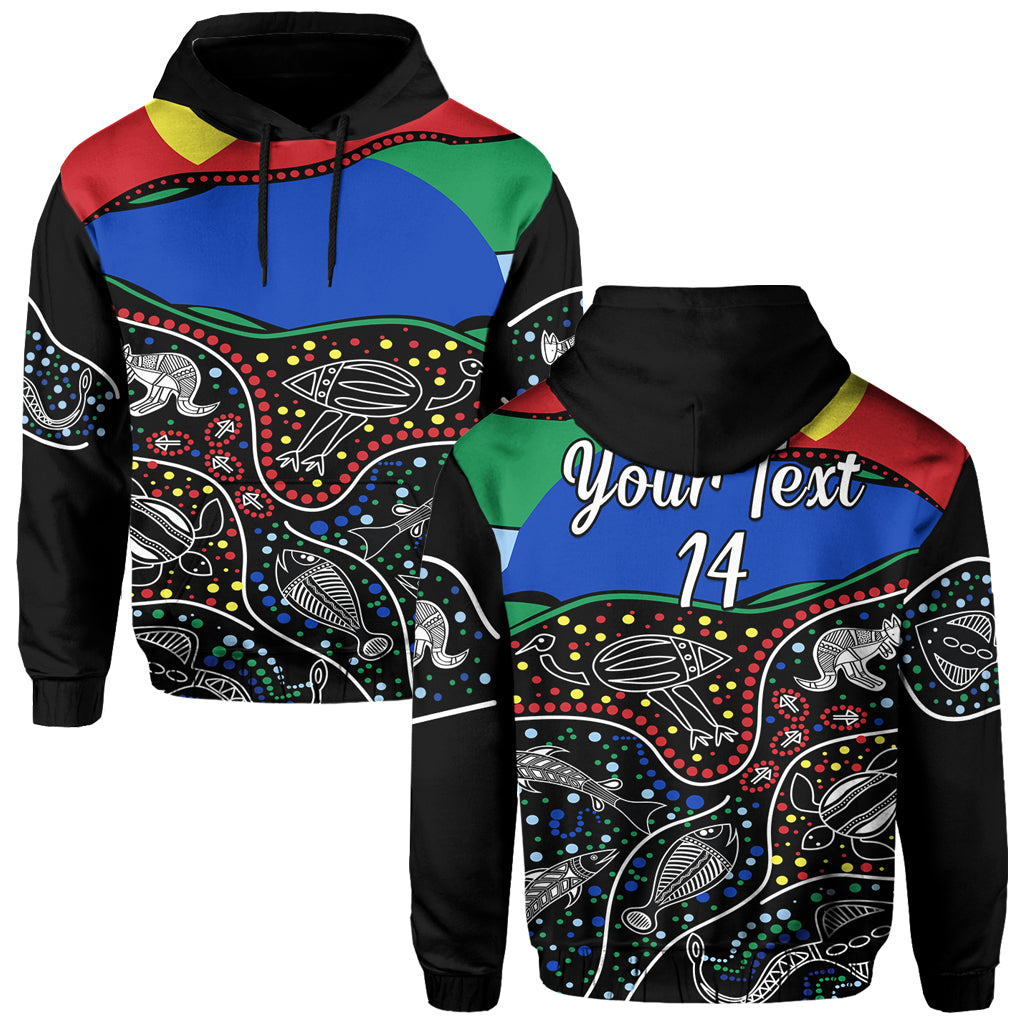 (Custom Text and Number) NAIDOC Week Hoodie National Aborigines And Torres Strait Islander Animals Aboriginal Art - Vibe Hoodie Shop