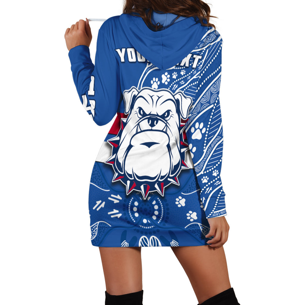 (Custom Personalised) Bulldogs Football Hoodie Dress Scraggers 1877 Aboriginal Dot Painting Newest Version - Vibe Hoodie Shop