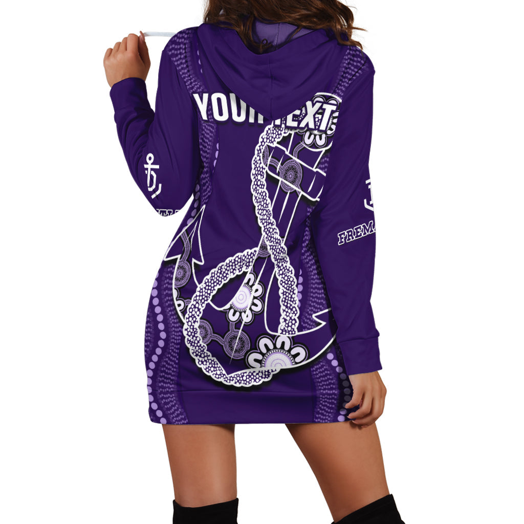 (Custom Personalised) Dockers Football Hoodie Dress Fremantle Anchor Mix Aboriginal Pattern Dynamic Style - Vibe Hoodie Shop