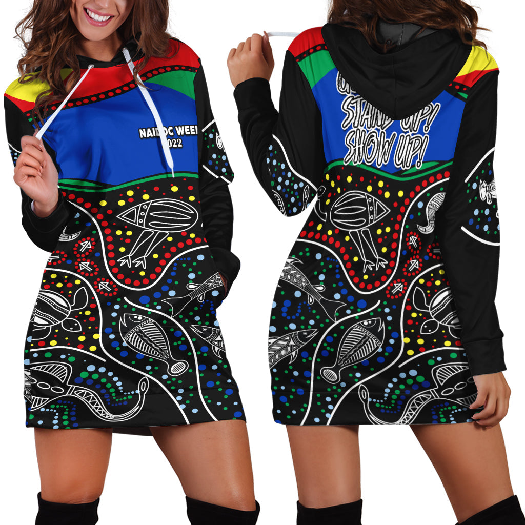 NAIDOC Week 2022 Hoodie Dress National Aborigines And Torres Strait Islander Animals Aboriginal - Vibe Hoodie Shop