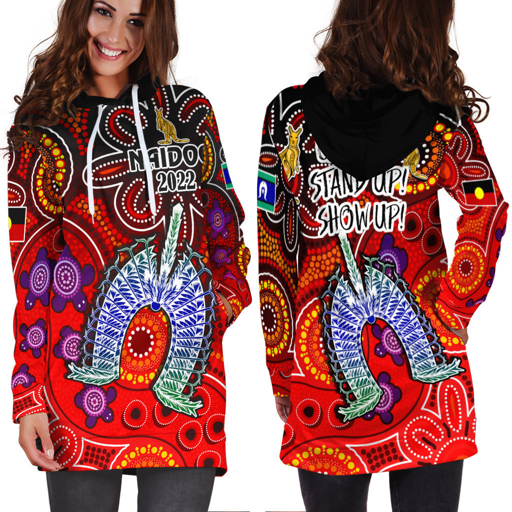 Australia NAIDOC Week Hoodie Dress Australian Aboriginal Dhari Kangaroo Artsy Style - Vibe Hoodie Shop