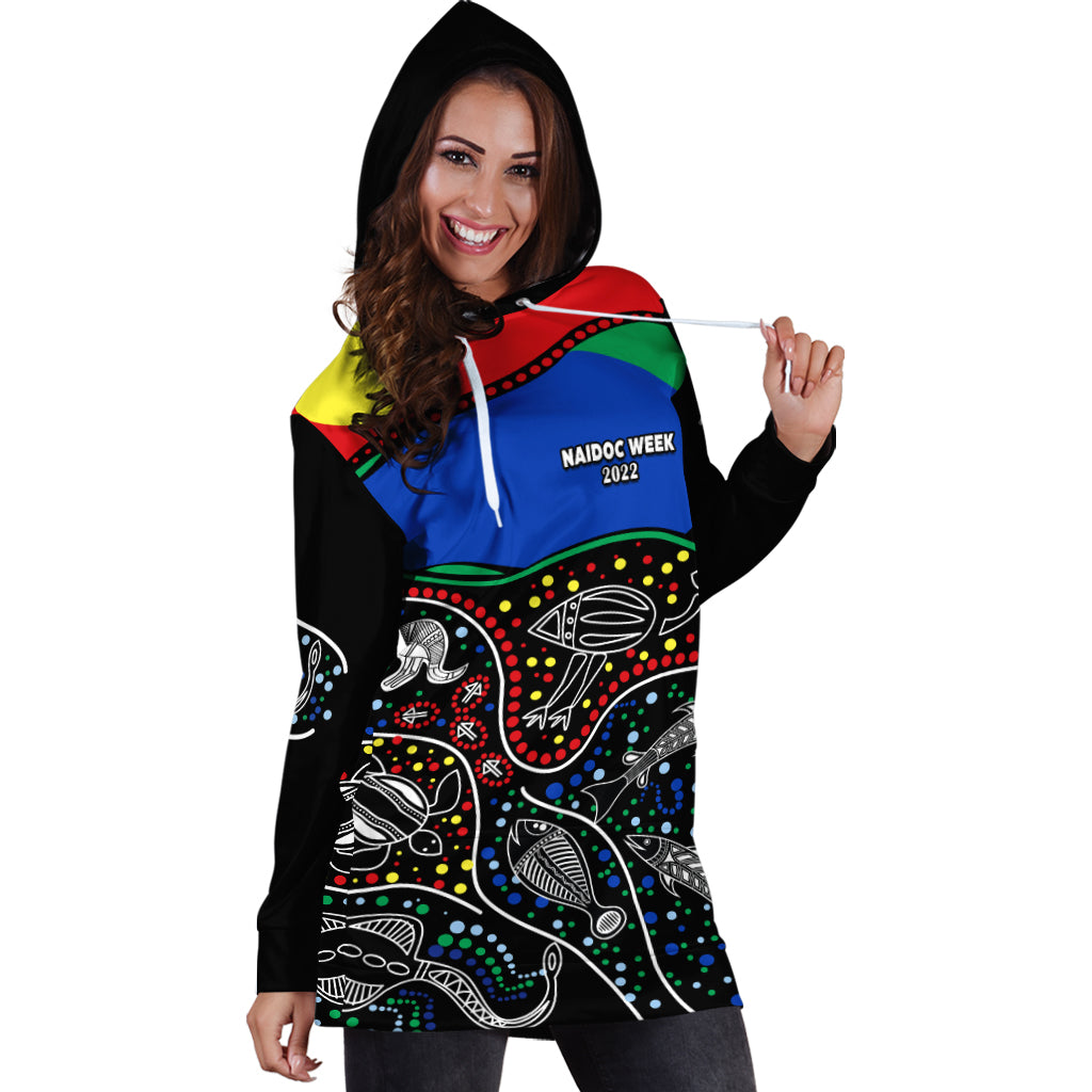 NAIDOC Week 2022 Hoodie Dress National Aborigines And Torres Strait Islander Animals Aboriginal - Vibe Hoodie Shop