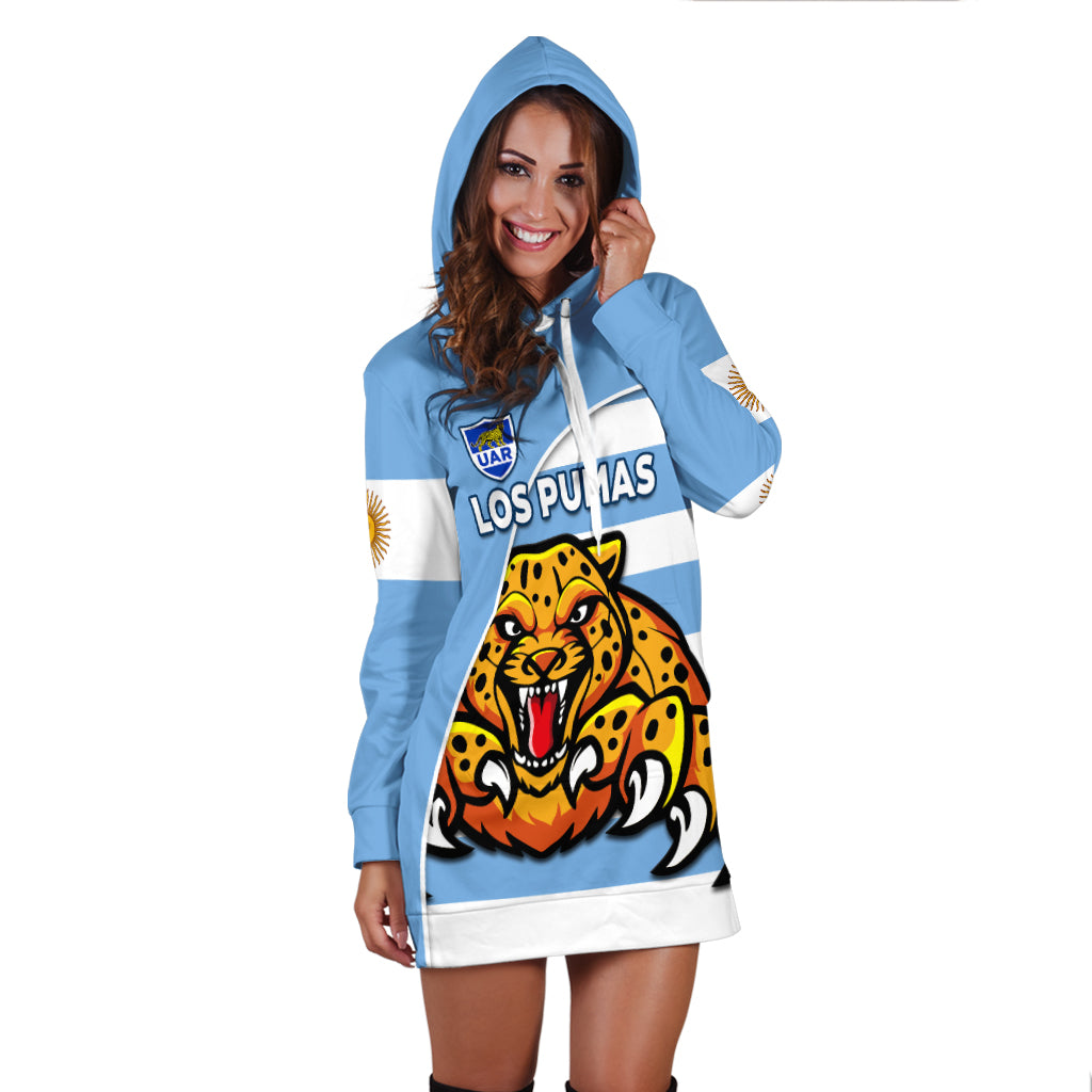 (Custom Text And Number) Argentina Rugby Hoodie Dress Los Pumas 2022 We Are The Champions - Vibe Hoodie Shop