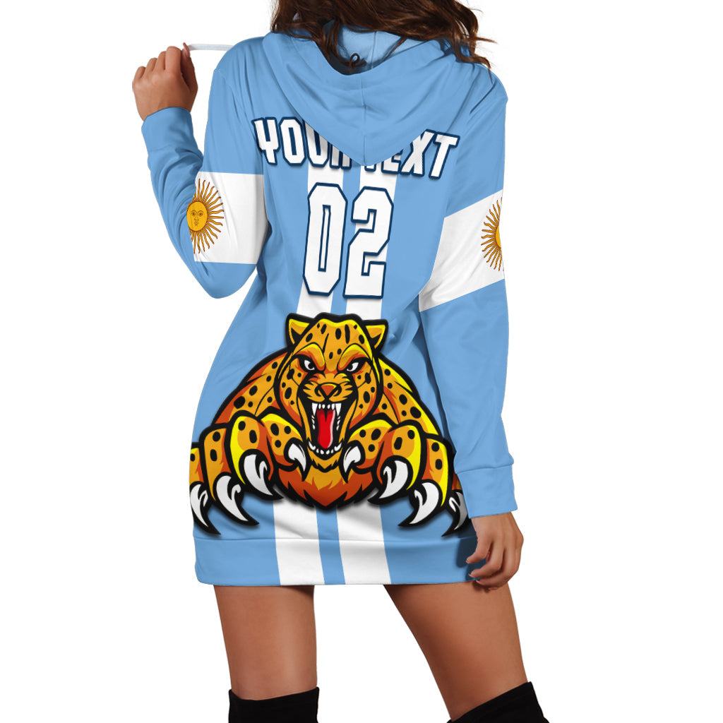 (Custom Text And Number) Argentina Rugby Hoodie Dress Los Pumas 2022 We Are The Champions - Vibe Hoodie Shop