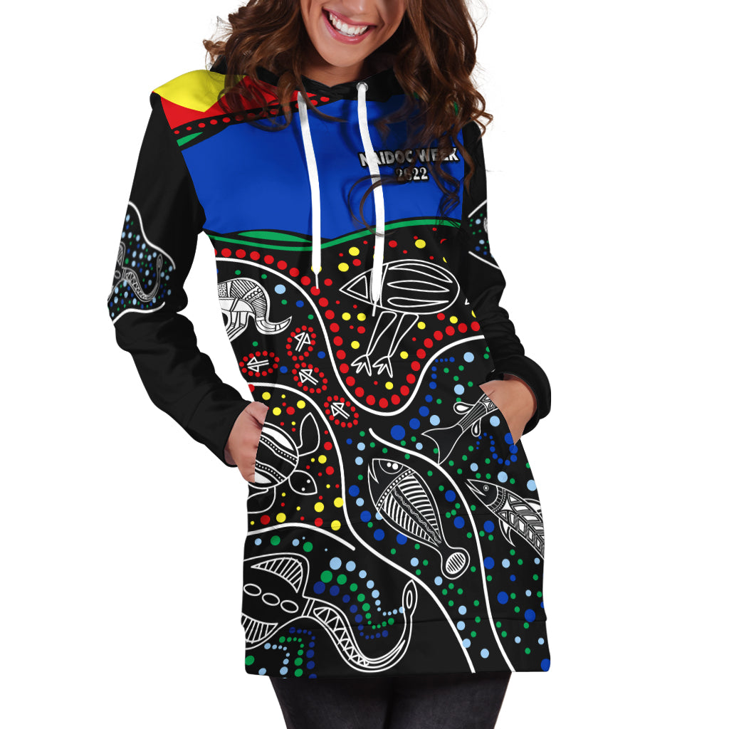 NAIDOC Week 2022 Hoodie Dress National Aborigines And Torres Strait Islander Animals Aboriginal - Vibe Hoodie Shop