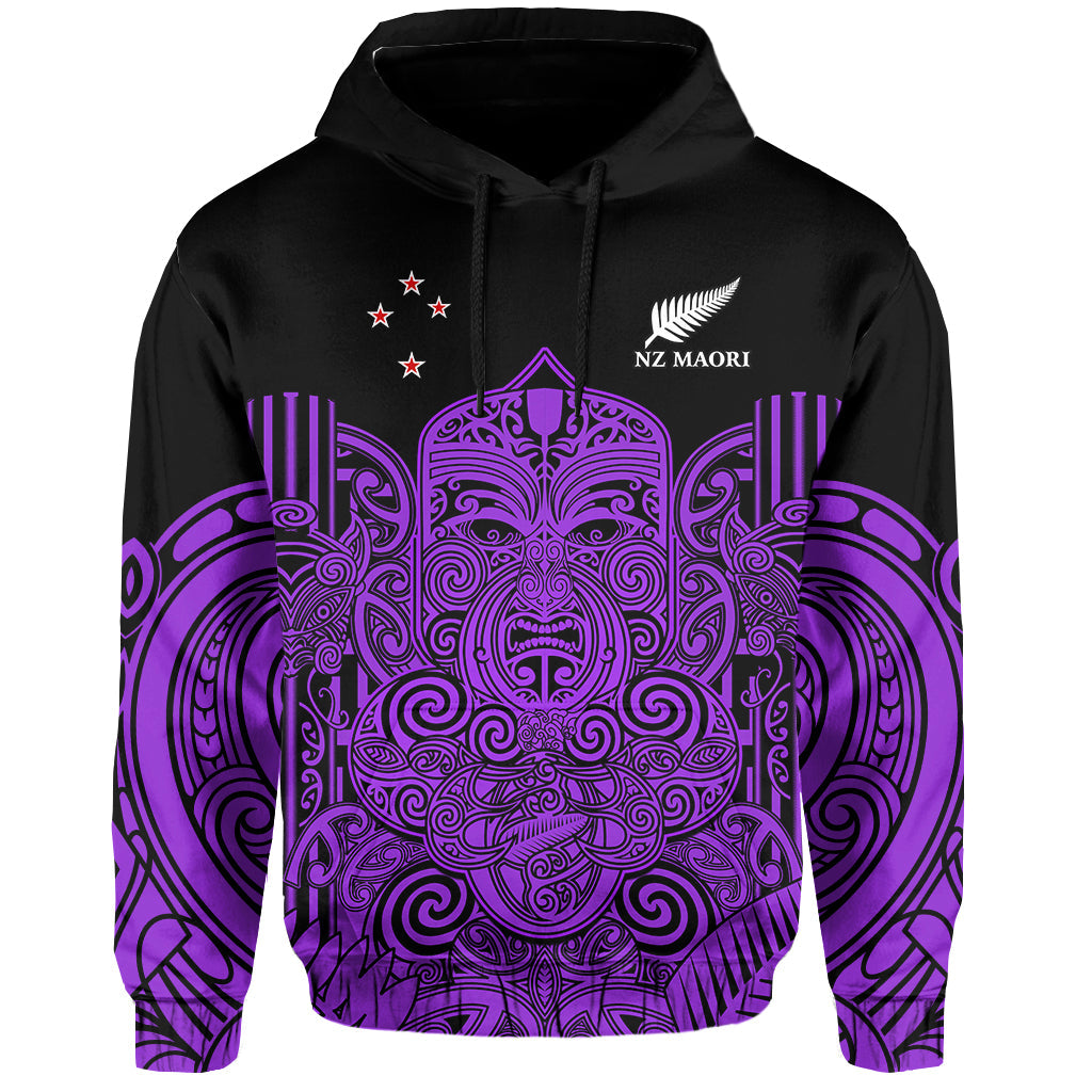 New Zealand Tiki Rugby Hoodie NZ Maori Koru Pattern Ver.04 - Vibe Hoodie Shop