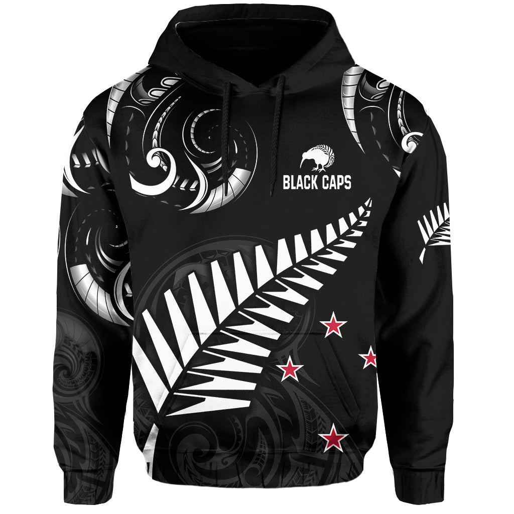 New Zealand Cricket Hoodie Go Black Cap Champions Mix Maori Kiwis LT13 - Vibe Hoodie Shop