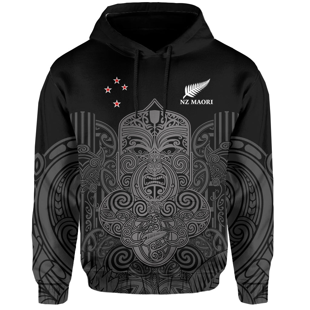 New Zealand Tiki Rugby Hoodie NZ Maori Koru Pattern Ver.01 - Vibe Hoodie Shop