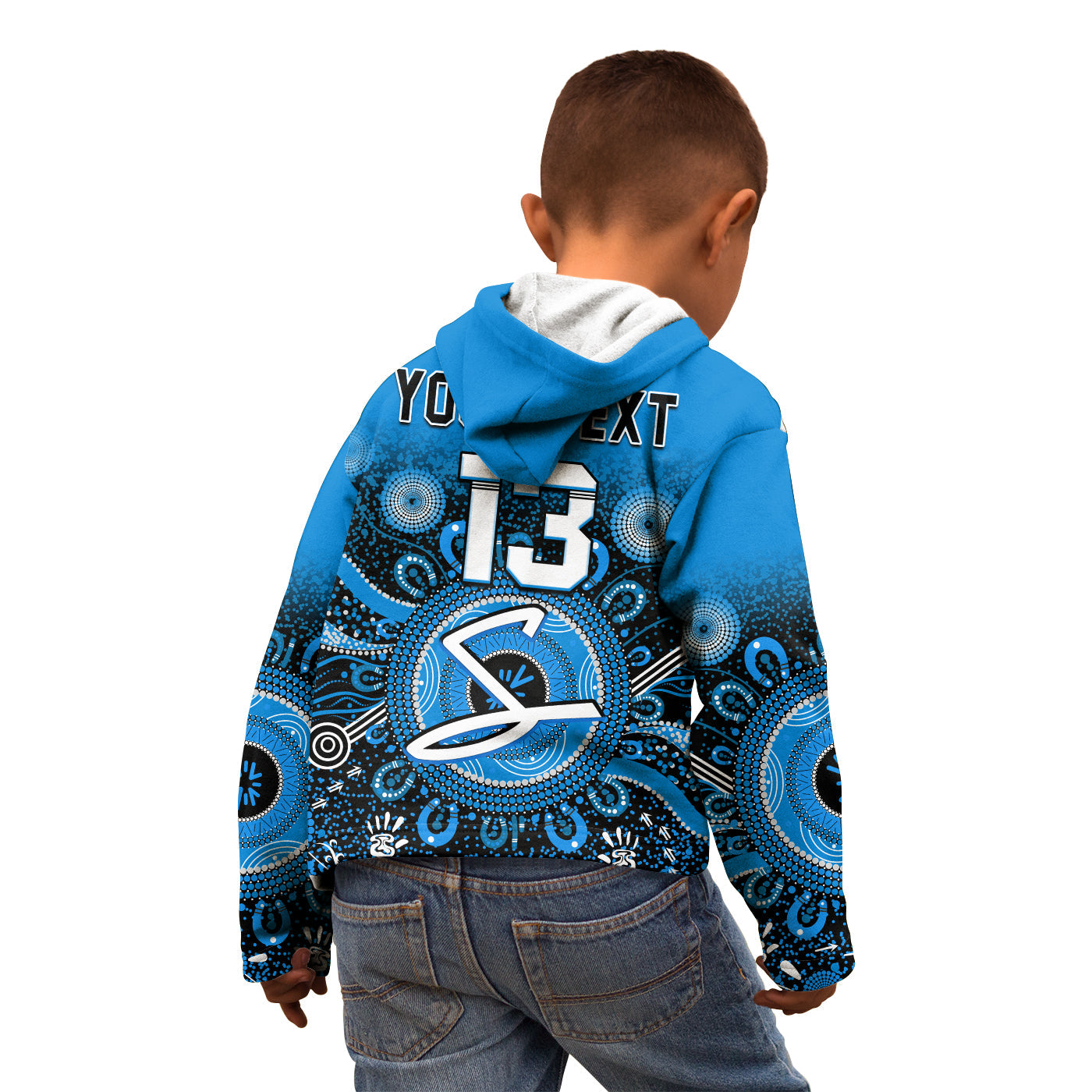 (Custom Text and Number) Adelaide Strikers Hoodie KID Aboriginal Sunshine - Vibe Hoodie Shop