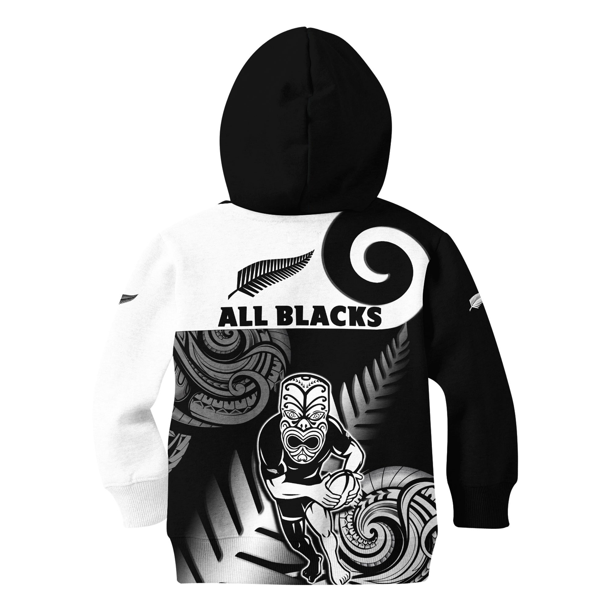 New Zealand Silver Fern Rugby Hoodie KID All Black Maori Koru - Vibe Hoodie Shop