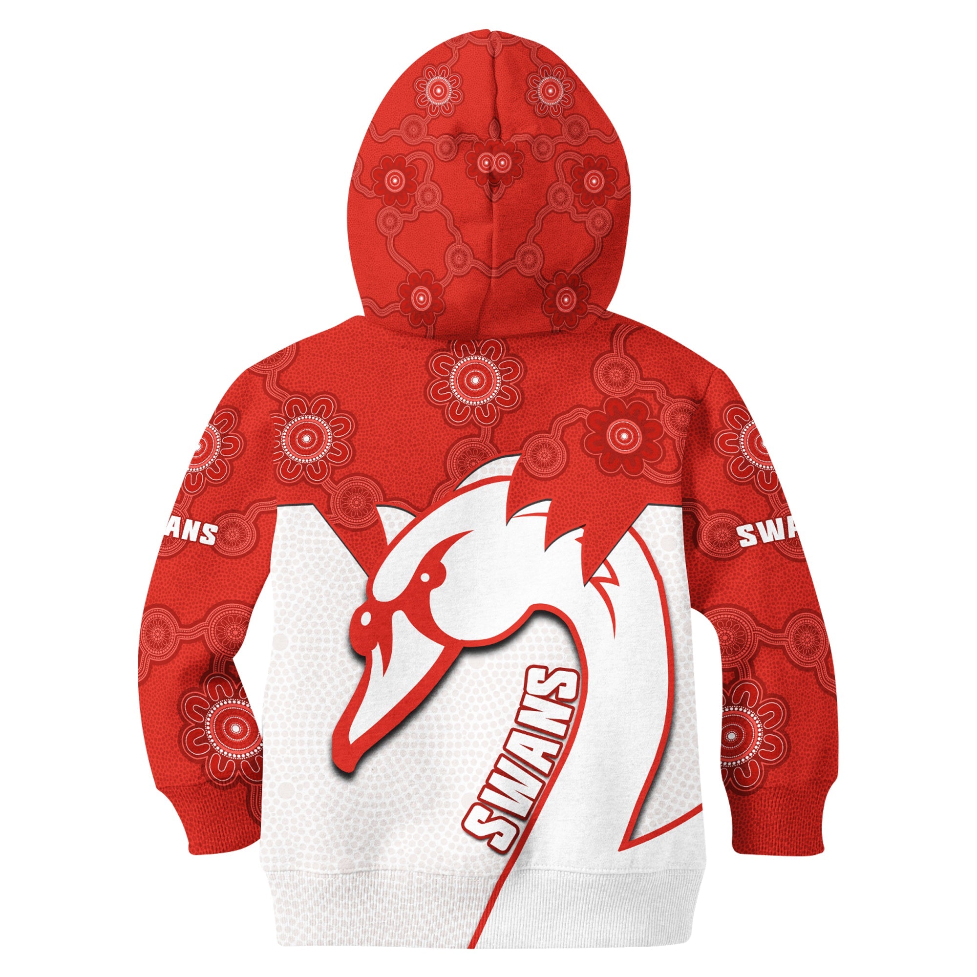 Sydney Football Hoodie KID Swans 1874 Dot Painting Artsy - Vibe Hoodie Shop