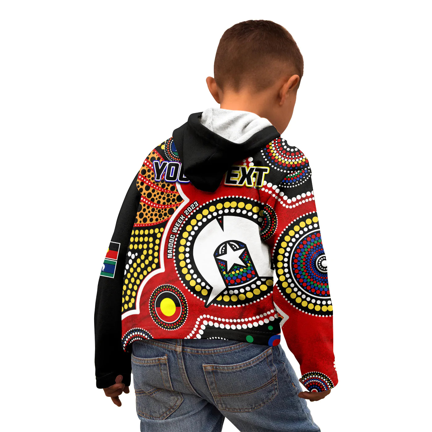 (Custom Personalised) Australia NAIDOC Week Hoodie KID For Our Elders Aborigines and Islanders Flag - Vibe Hoodie Shop