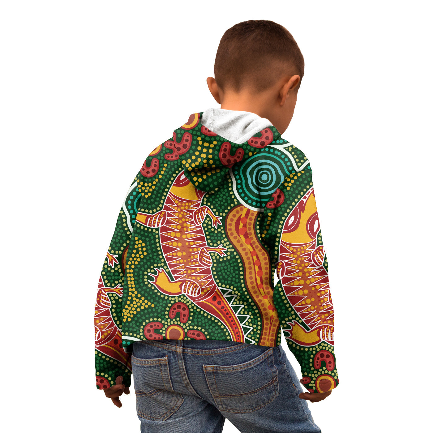 (Custom Personalised) Aboriginal Art Crocodile Hoodie KID You Are Number One - Vibe Hoodie Shop