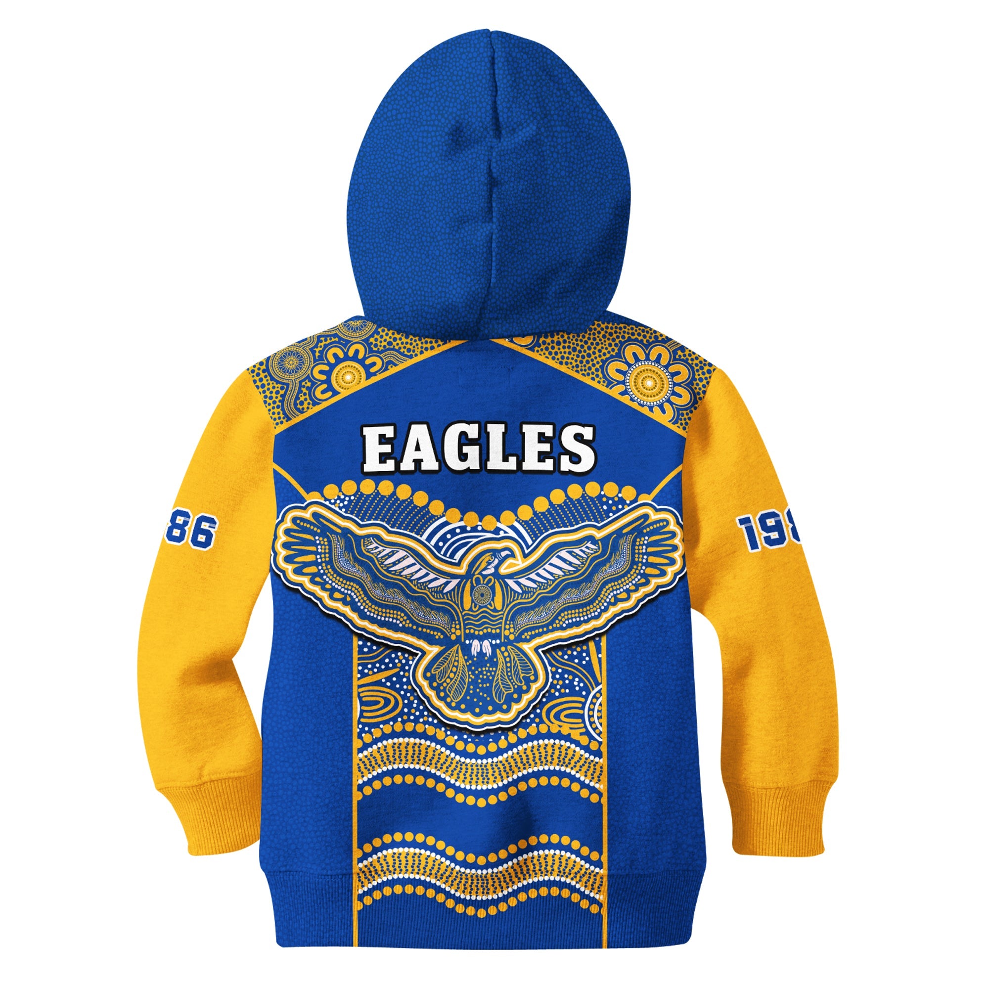 Eagles Football Hoodie KID West Coast 1986 Aboriginal Sporty Style - Vibe Hoodie Shop