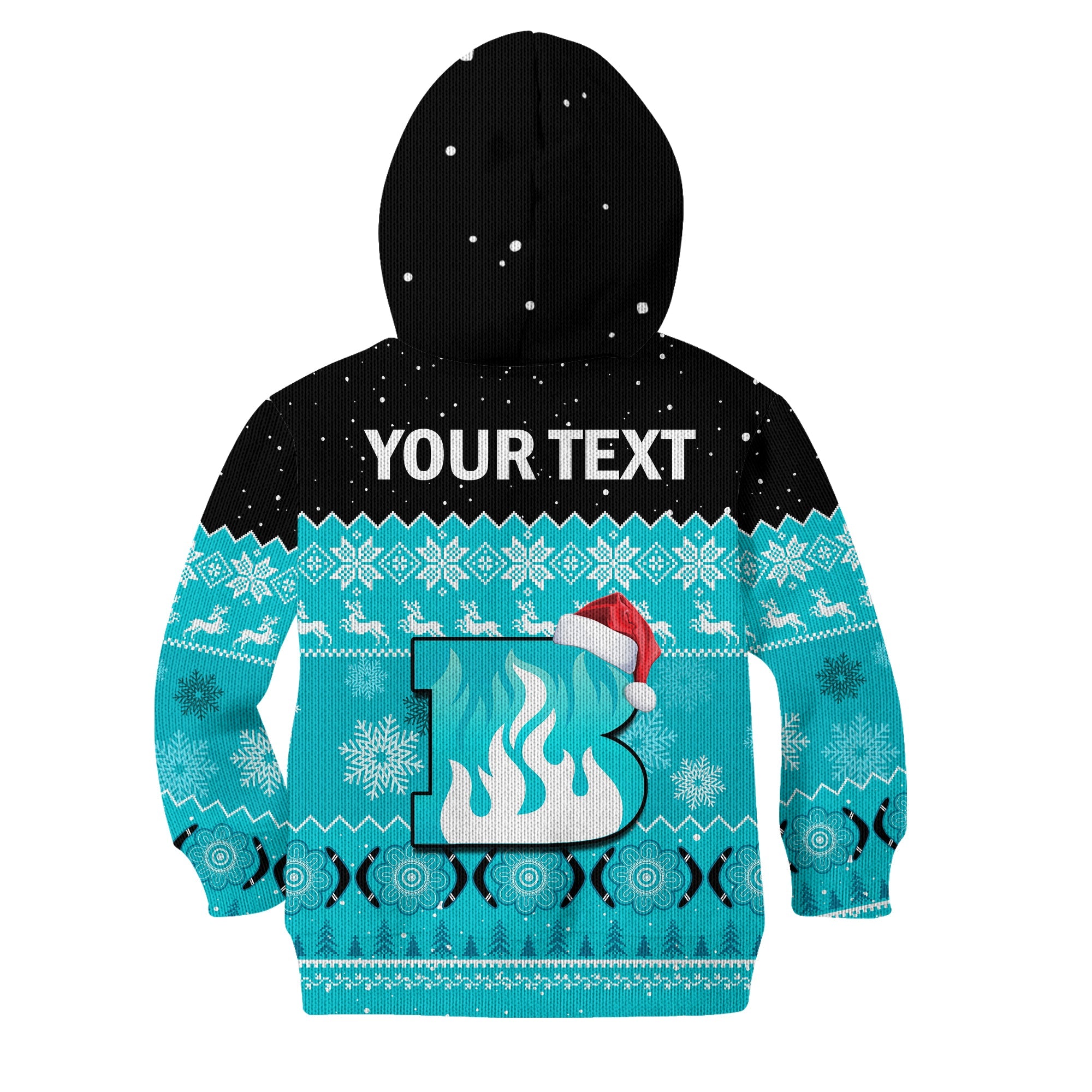 (Custom Personalised) Brisbane Heat Cricket Hoodie KID Aboriginal Merry Christmas - Vibe Hoodie Shop
