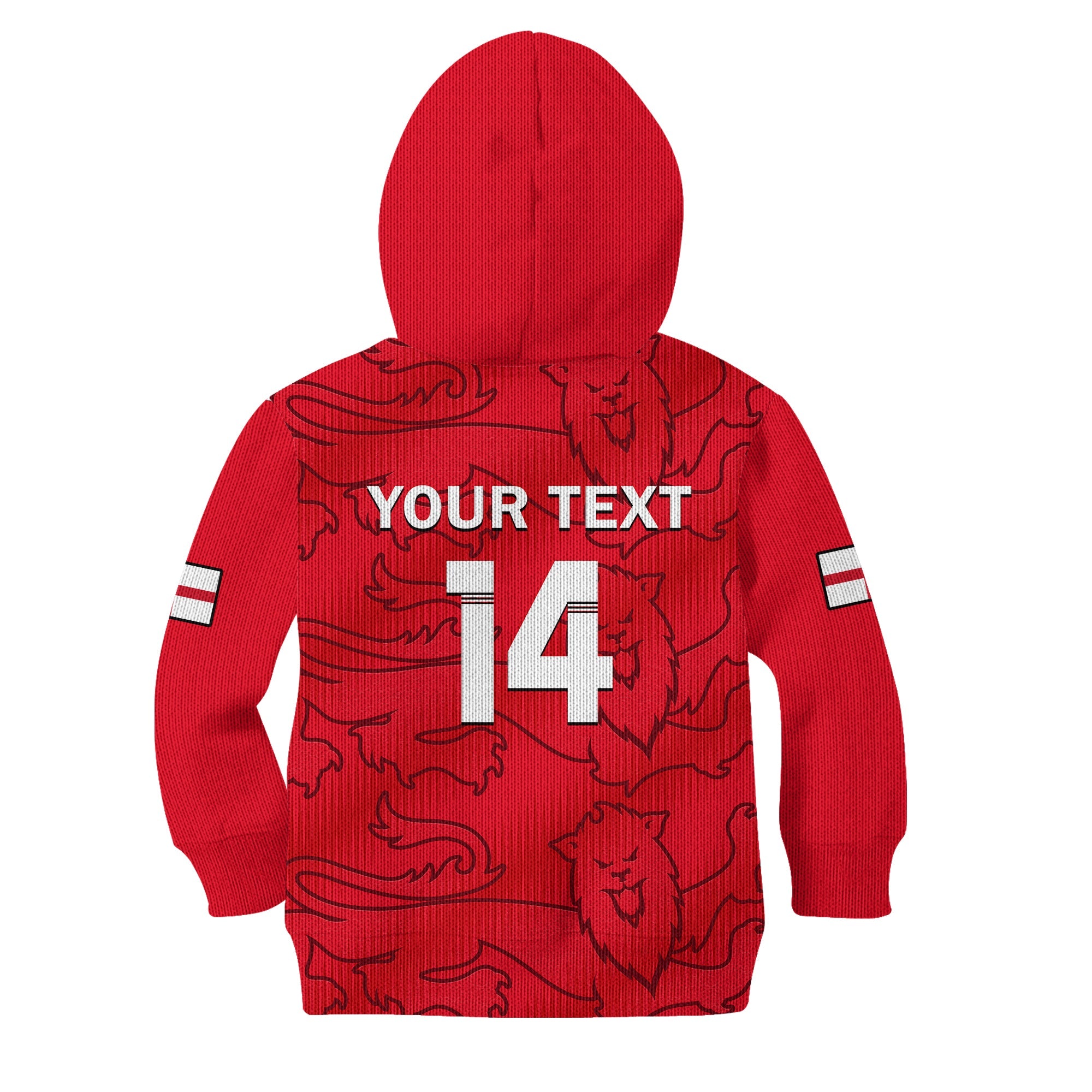 (Custom Text And Number) England Cricket Hoodie KID Mens T20 World Cup - Vibe Hoodie Shop